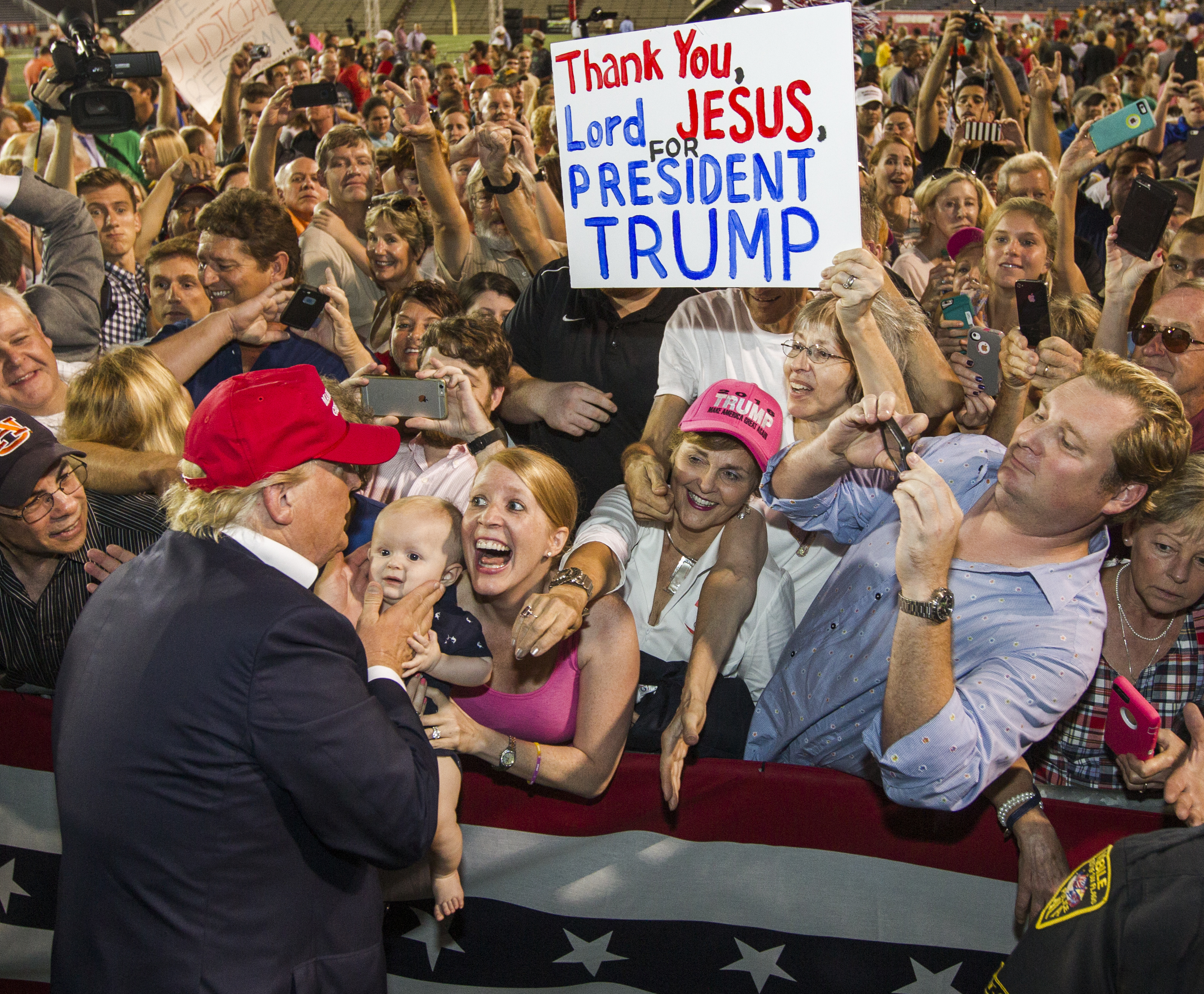 Donald Trump Holds Campaign Rally In Mobile, Alabama