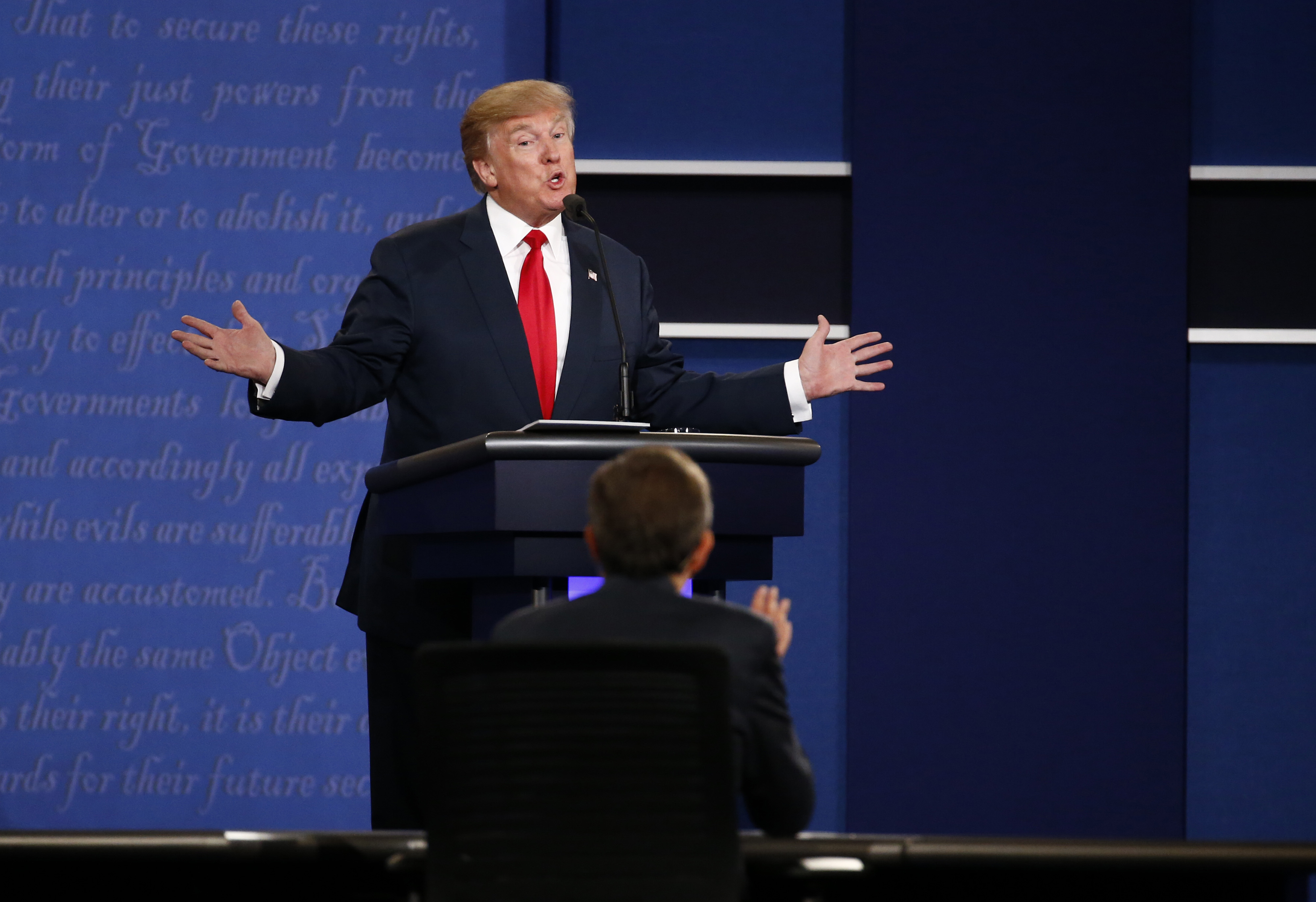 Candidates Hillary Clinton And Donald Trump Hold Third Presidential Debate At The University Of Nevada