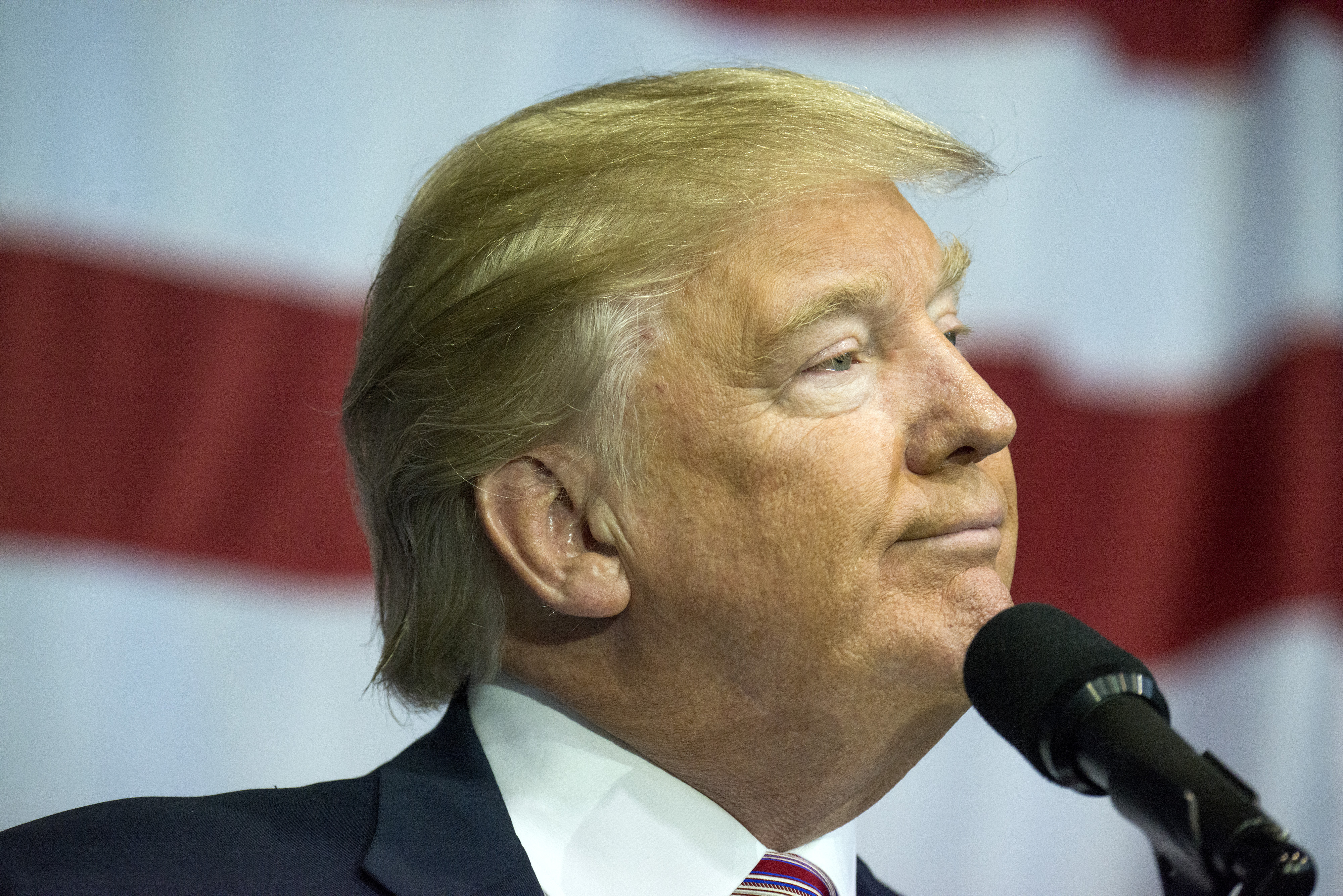 GOP Presidential Candidate Donald Trump Campaigns At Delaware County Fair In Ohio
