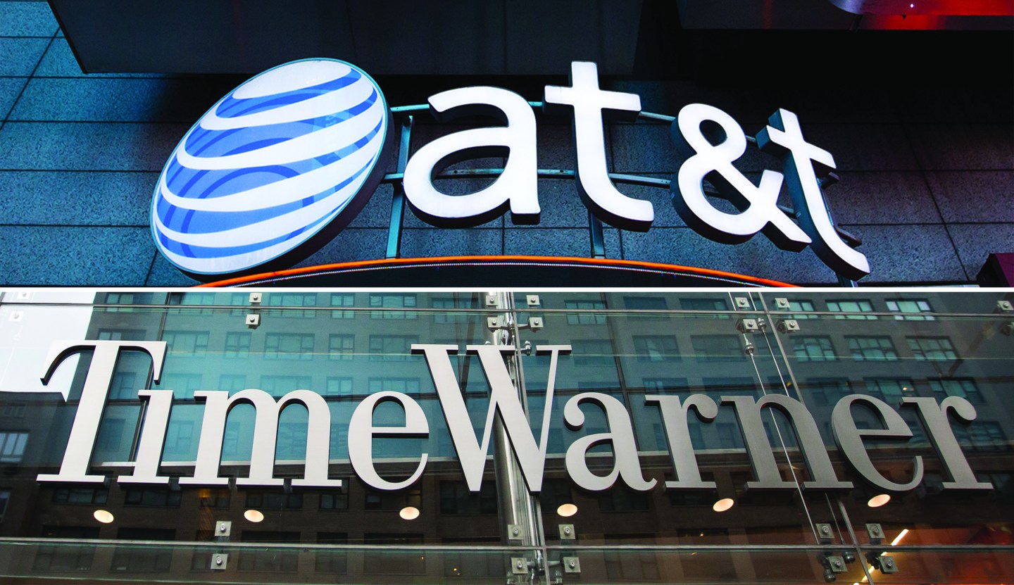 AT&T and Time Warner signs