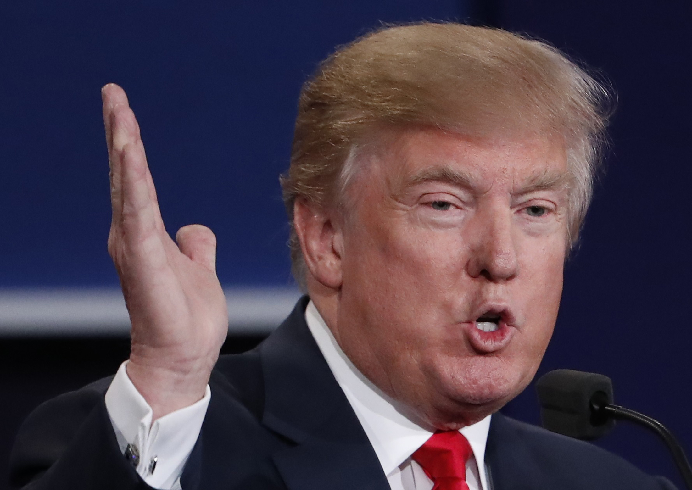 Republican U.S. presidential nominee Donald Trump speaks during their third and final 2016 presidential campaign debate at UNLV in Las Vegas