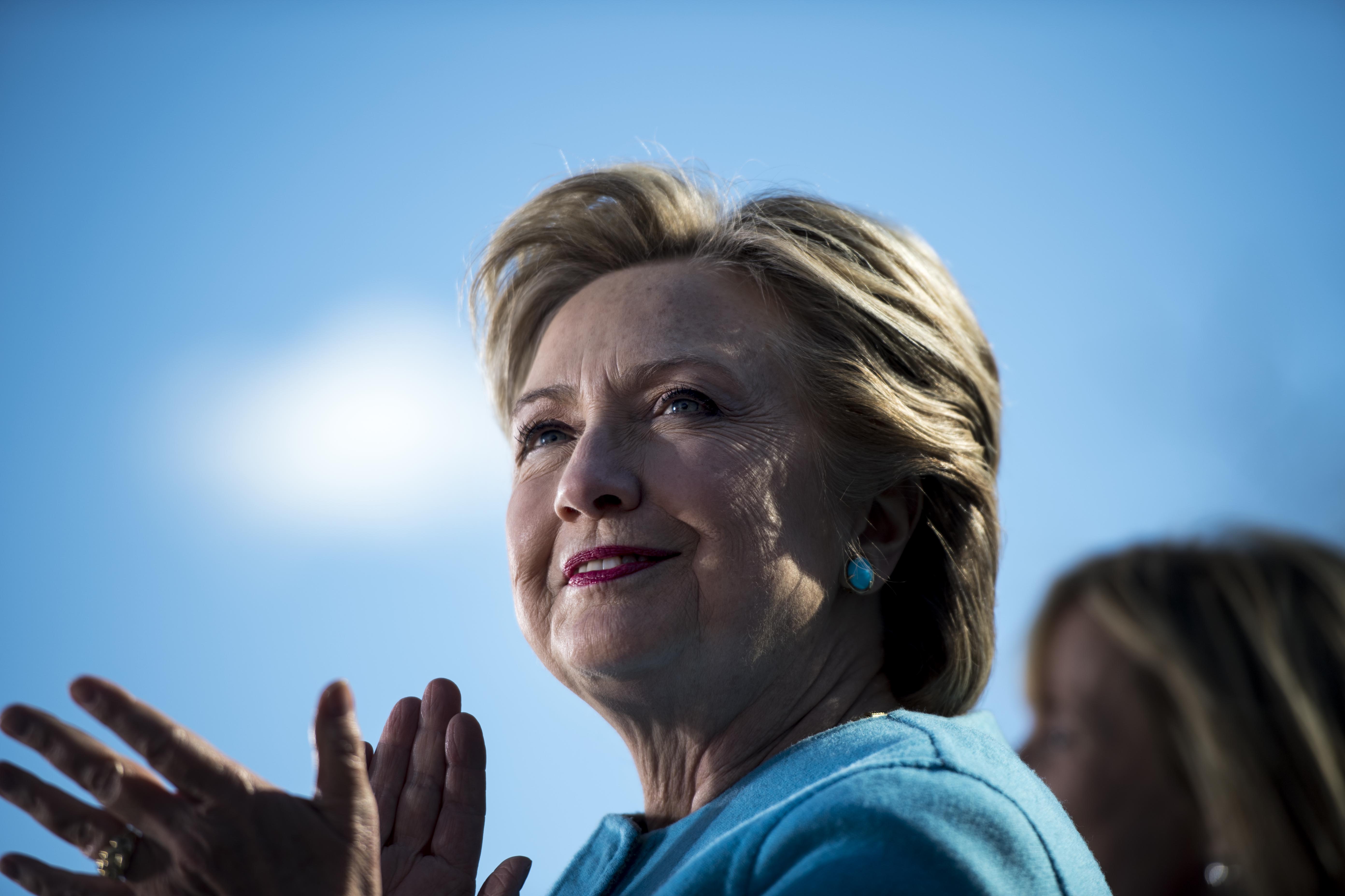 Democratic Nominee for President of the United States former Secretary of State Hillary Clinton