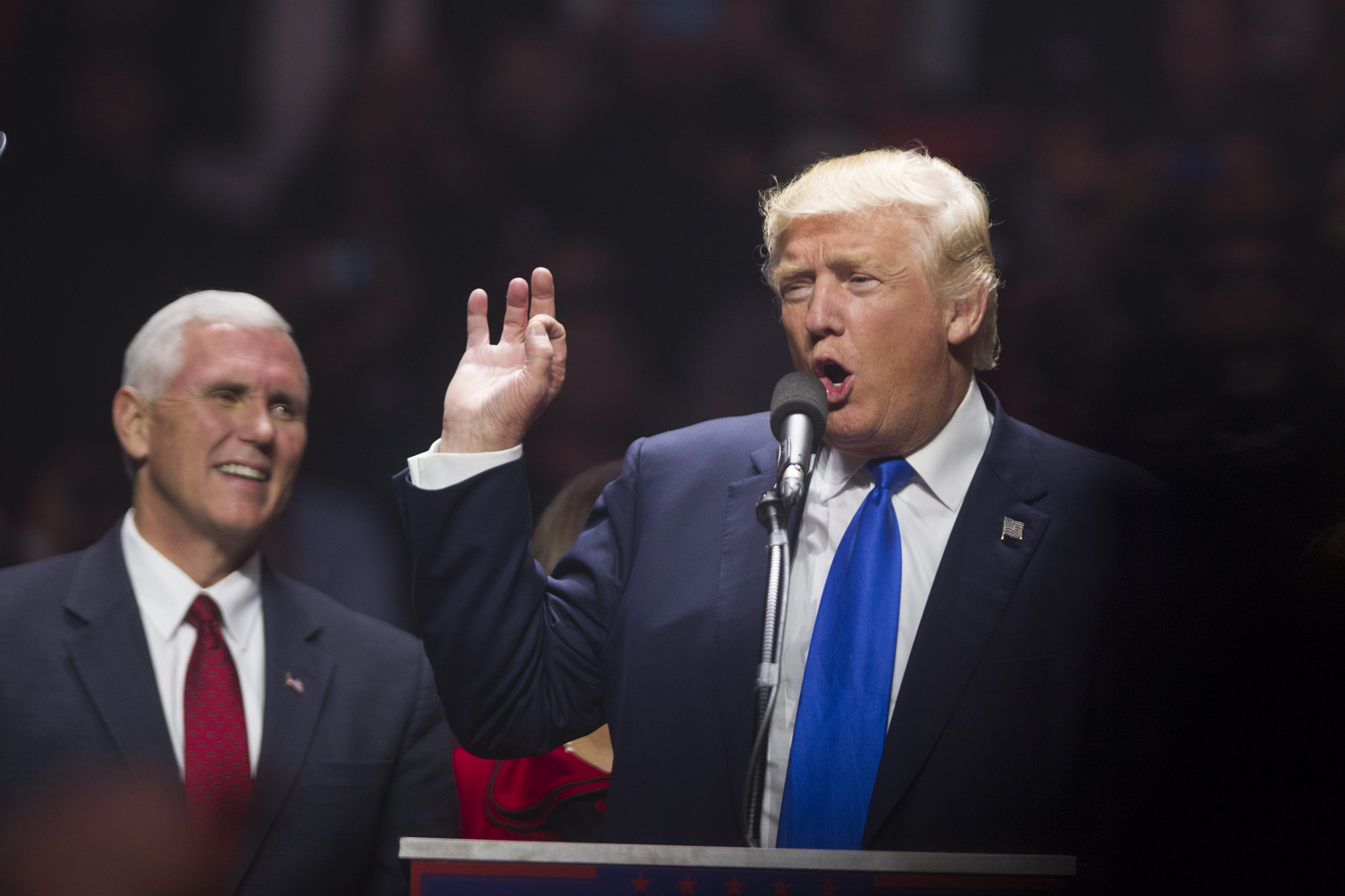Republican Presidential Nominee Donald Trump Holds Rally In New Hampshire On Eve Of Election
