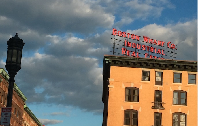 Boston Wharf sign