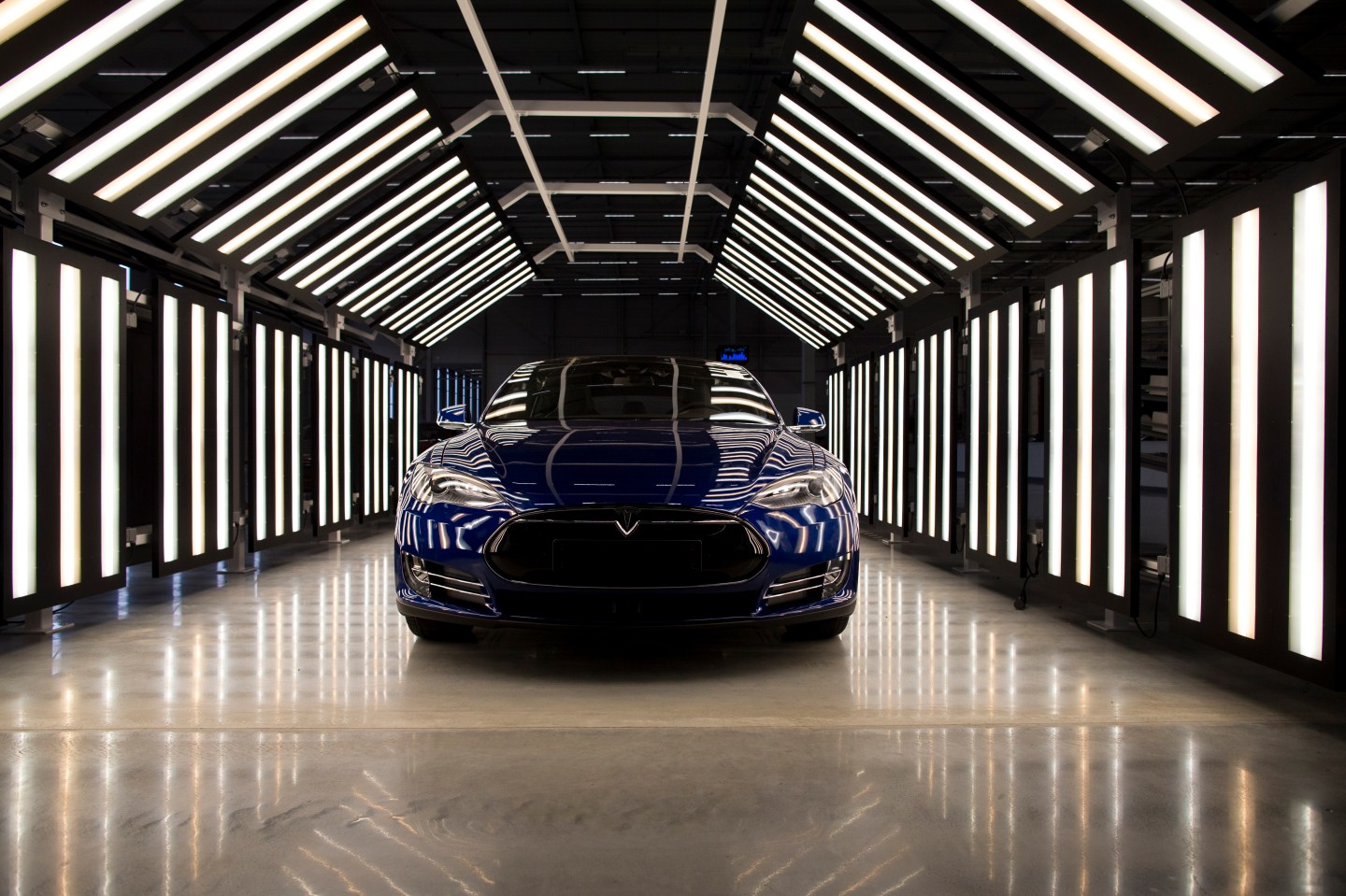 Assembly Of Tesla Model S Electric Automobiles At A Tesla Motors Inc. Factory