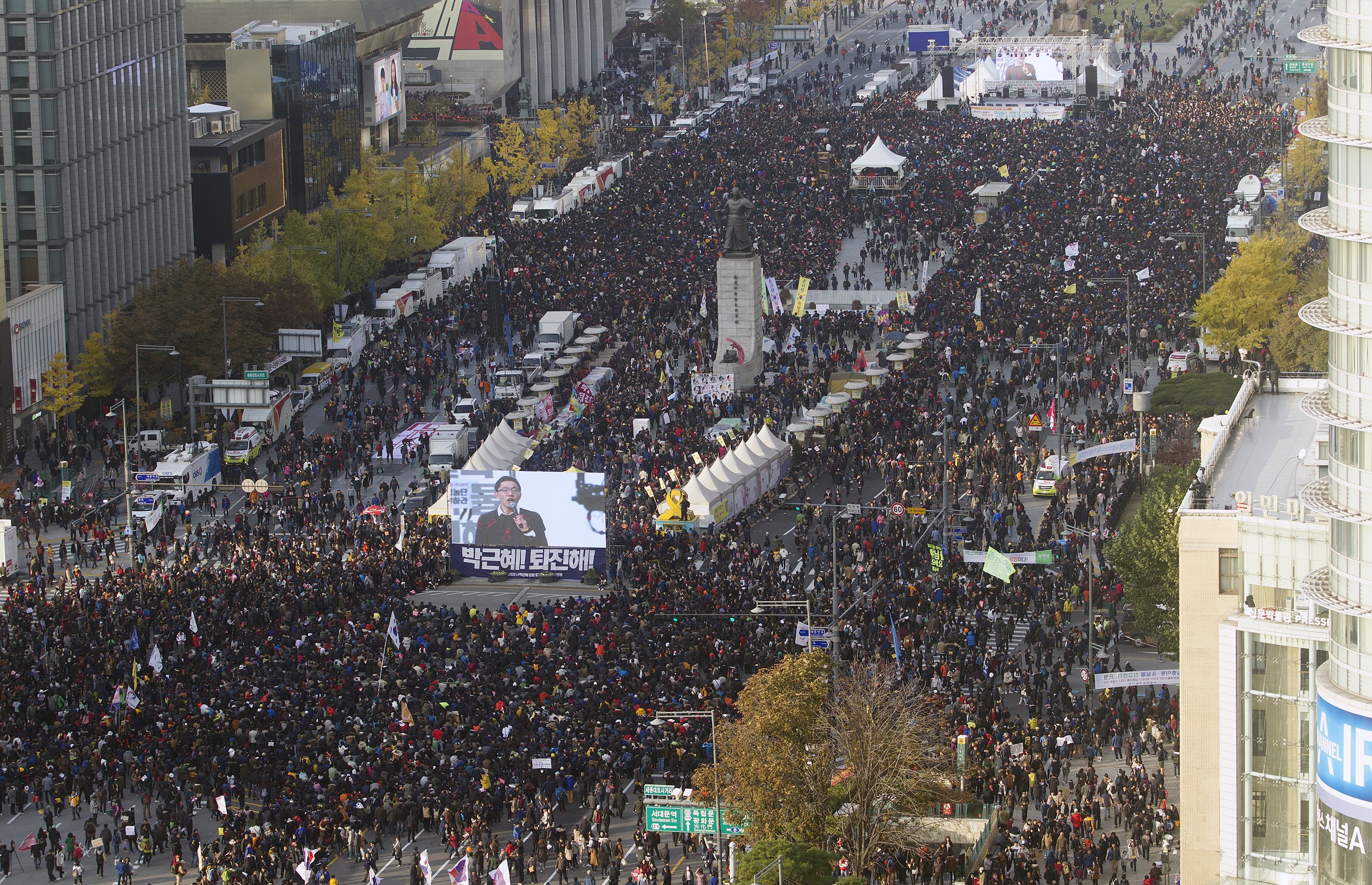 Protest against President Park Geun-hye in South Korea