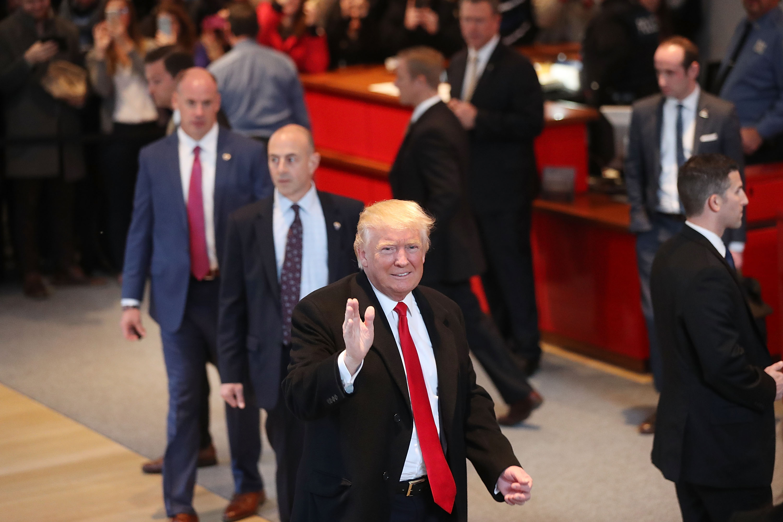 Donald Trump Holds Meeting At The New York Times