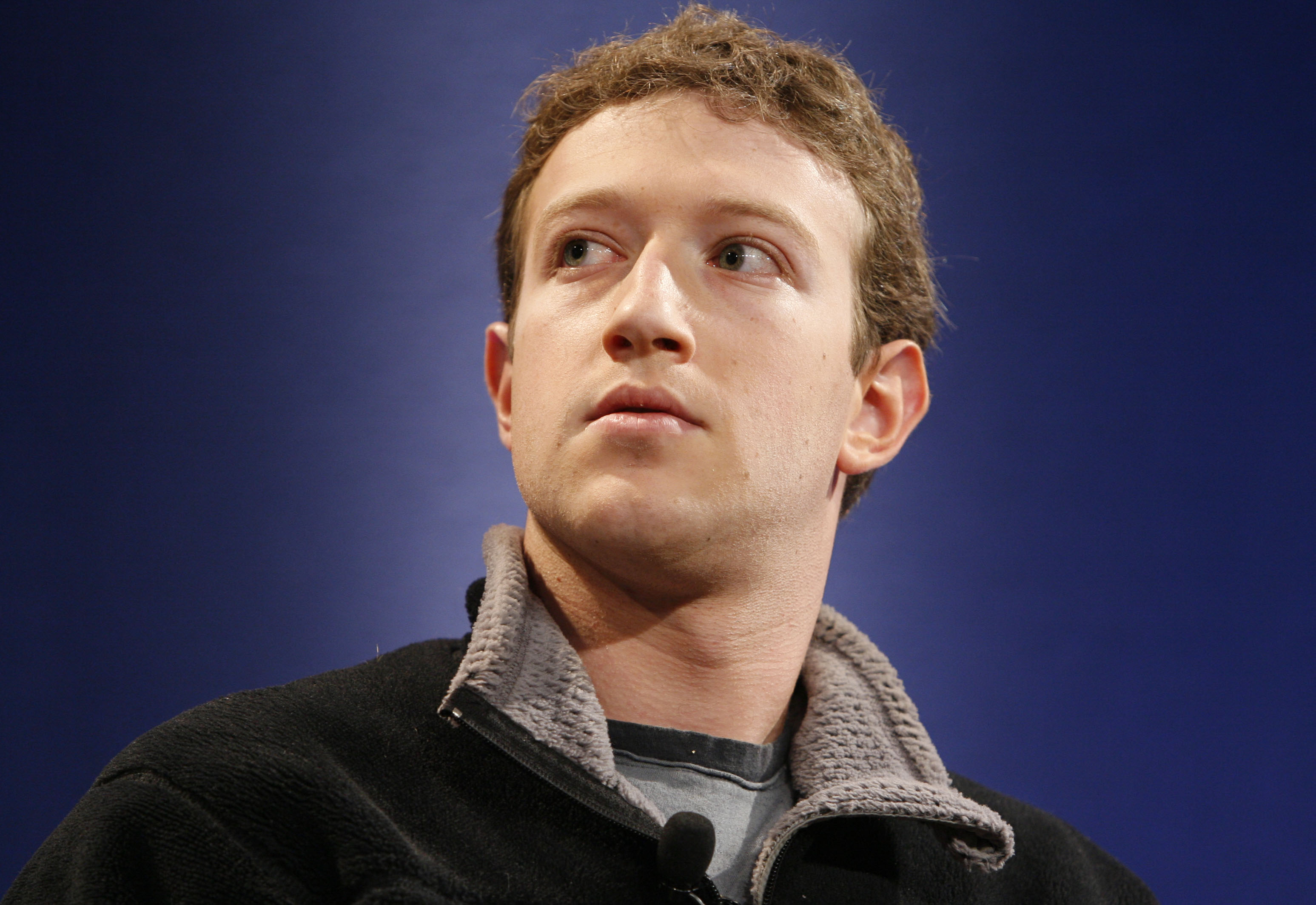 Mark Zuckerberg, founder of Facebook, participates in a disc