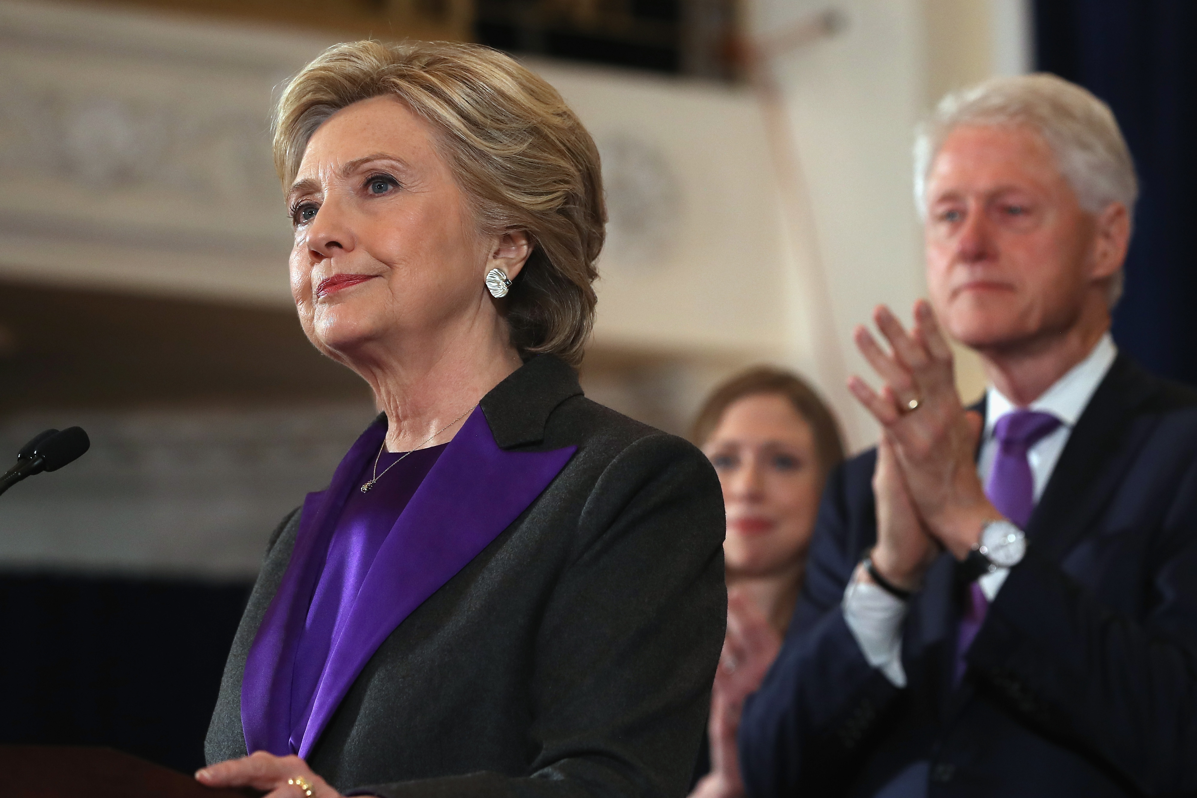 Hillary Clinton Makes A Statement After Loss In Presidential Election