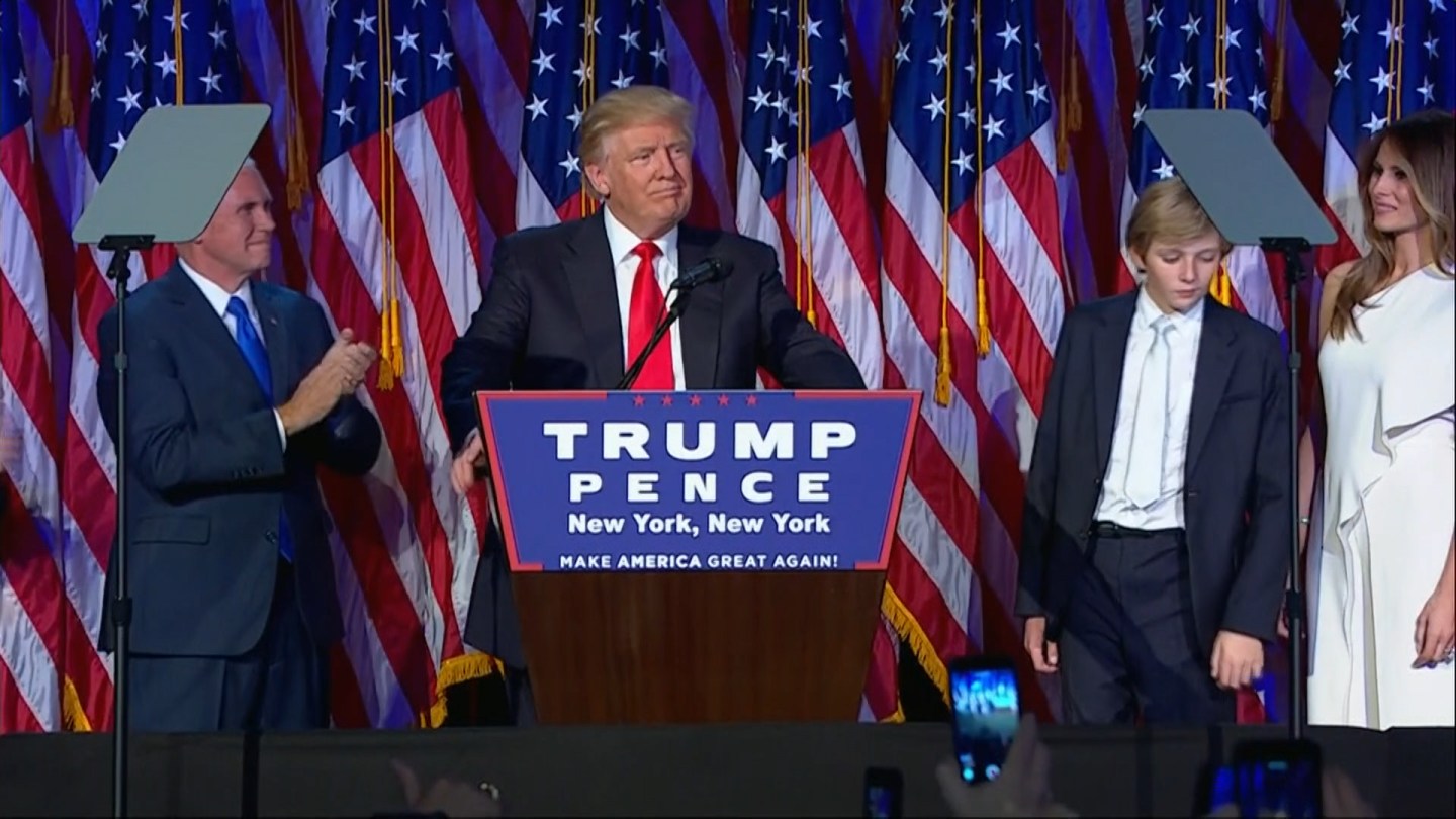 Donald Trump Addresses Supporters on Election Night: ‘I Will Be a President for All Americans’