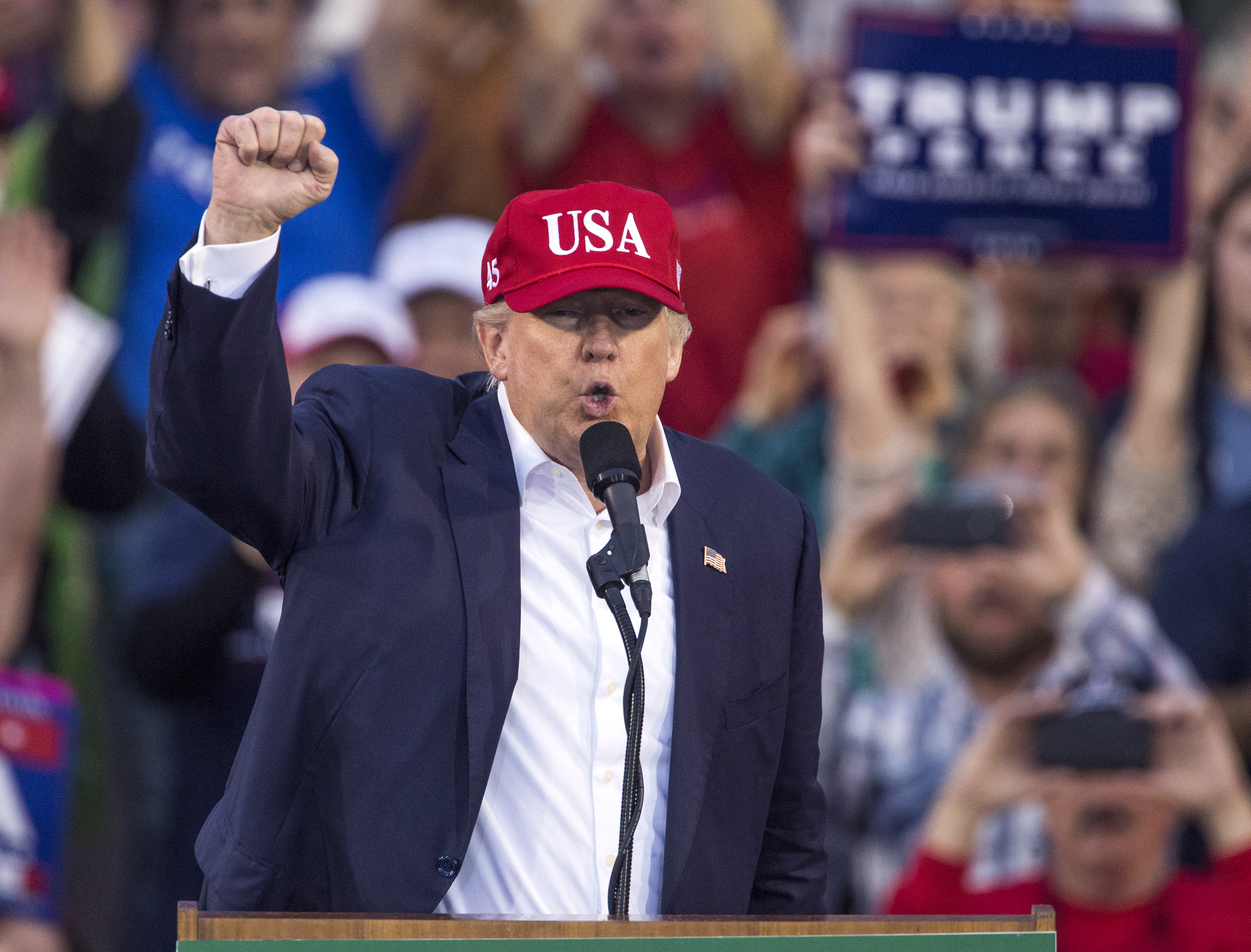 President-Elect Donald Trump Holds Thank You Rally In Mobile, Alabama