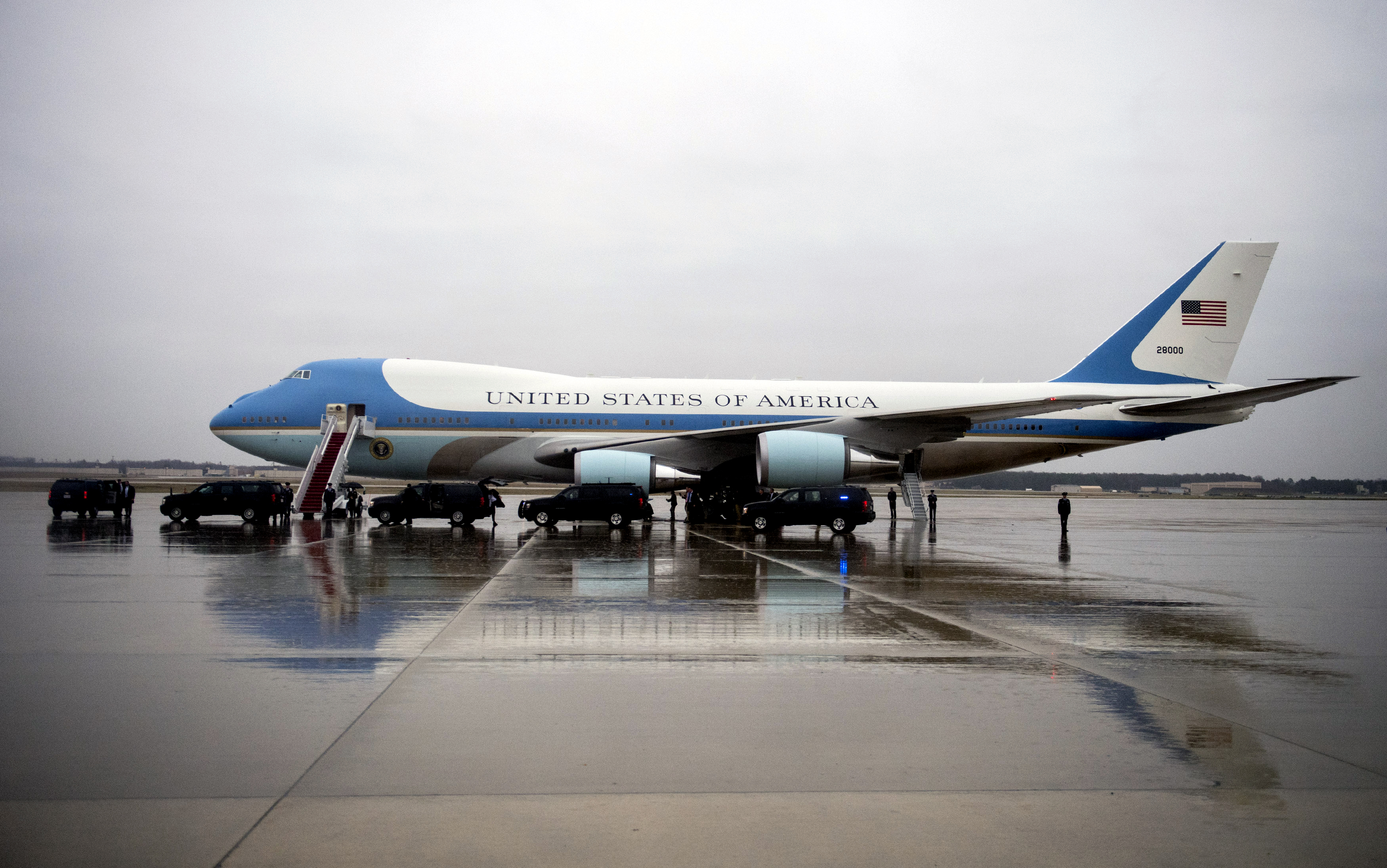President Boards Air Force One As Trump Slams Planemaker For 'Ridiculous' Costs