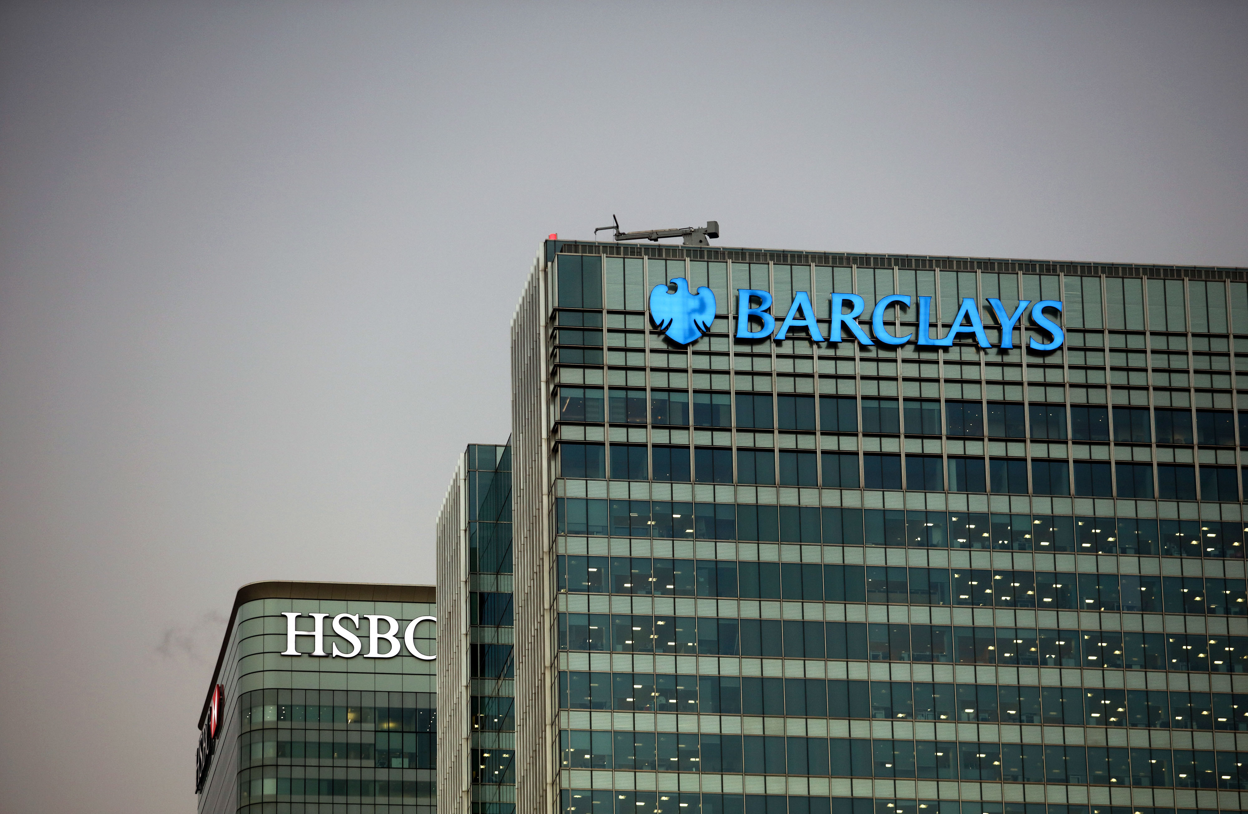 Views Of Canary Wharf Financial, Business & Shopping District Ahead Of Banking Stress Test Results