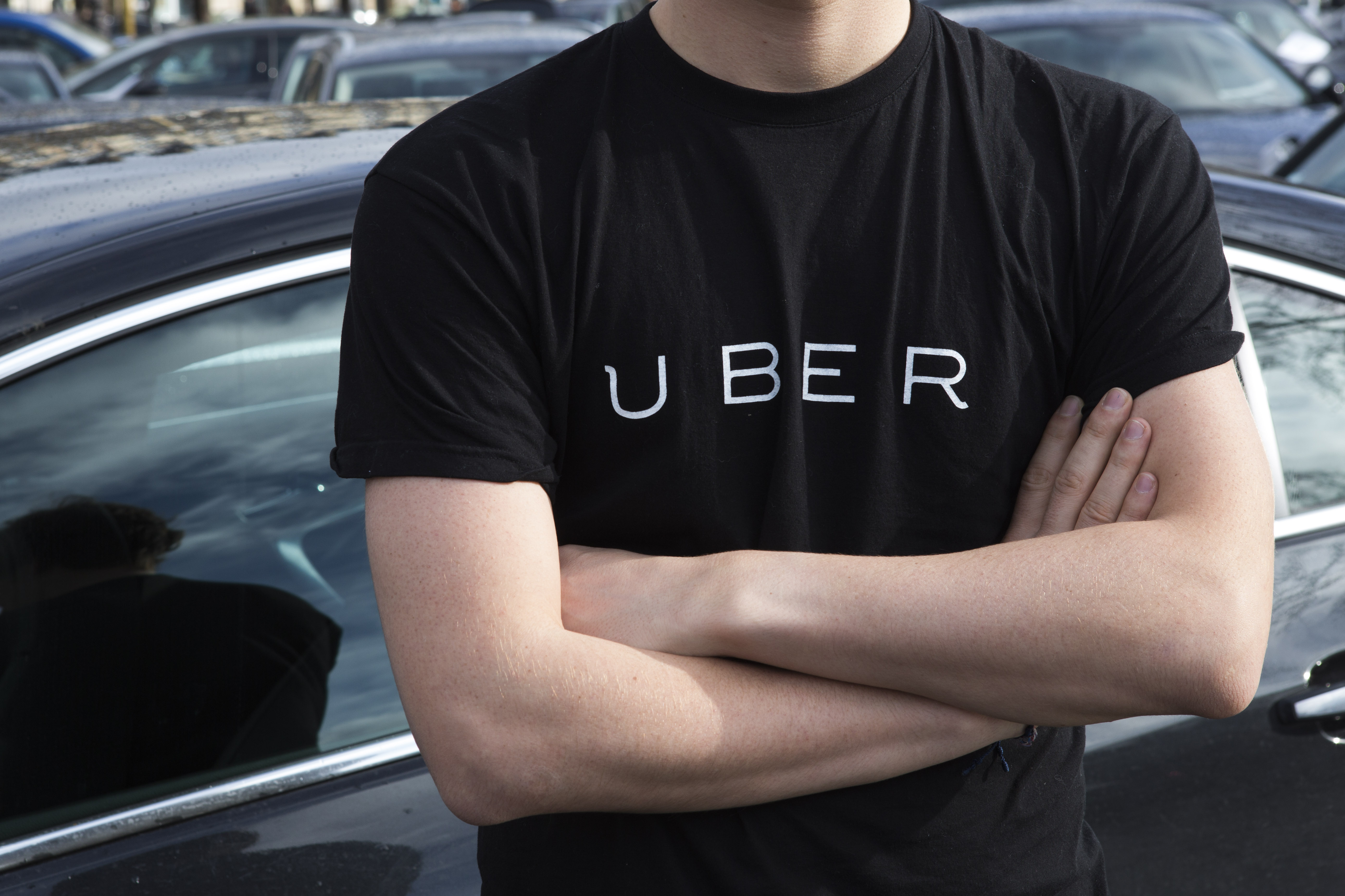 uber logo driverless car