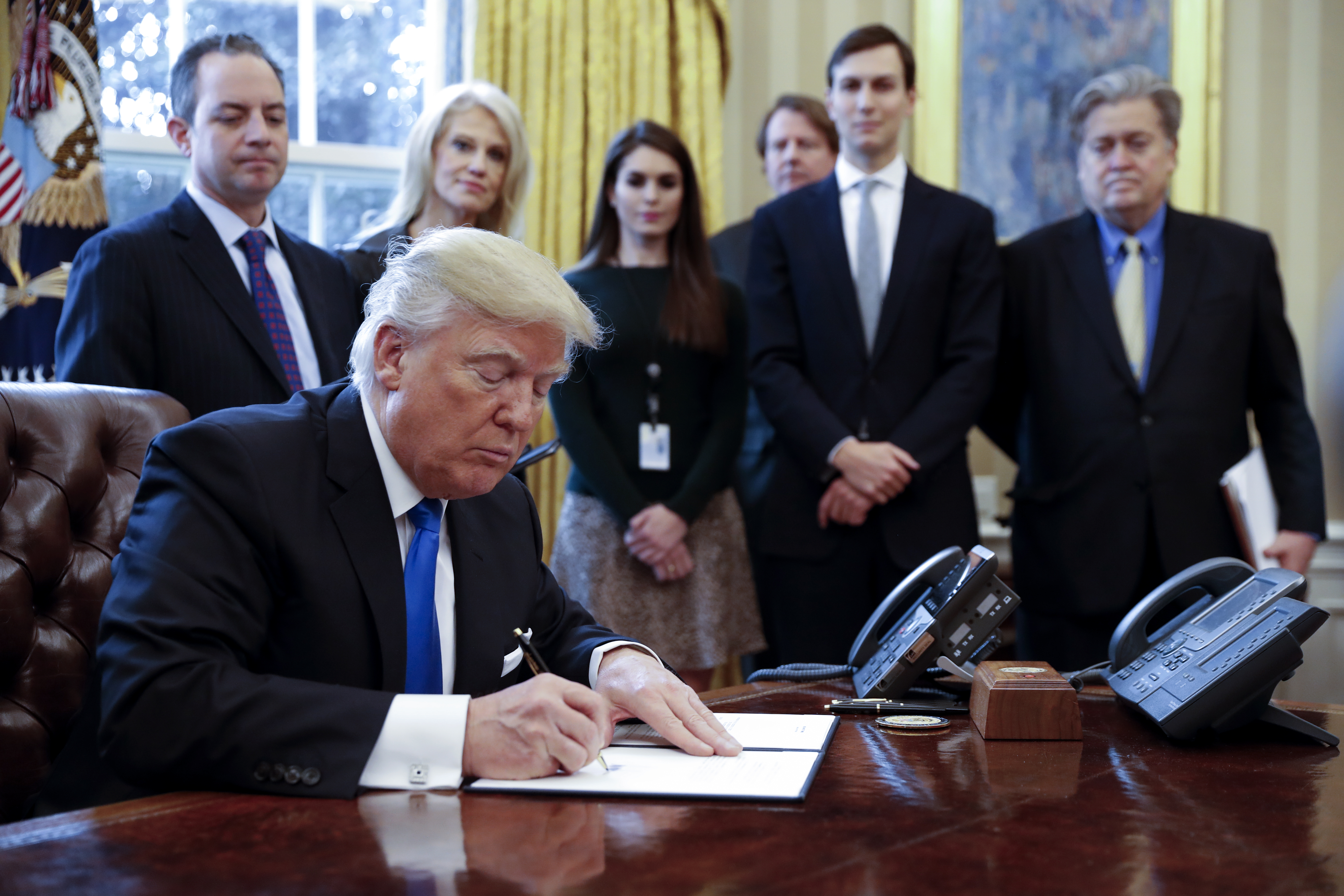President Trump Signs Executive Orders On Oil Pipelines