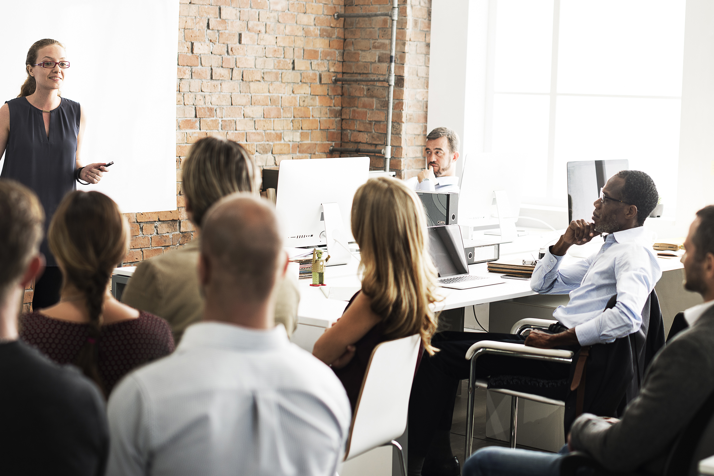 Business Team Training Listening Meeting Concept