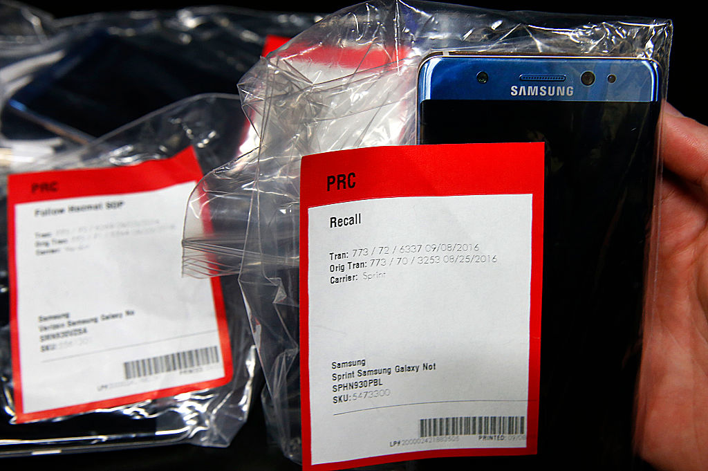 Consumer Product Safety Commission Announces Recall Of Samsung's New Galaxy Note 7