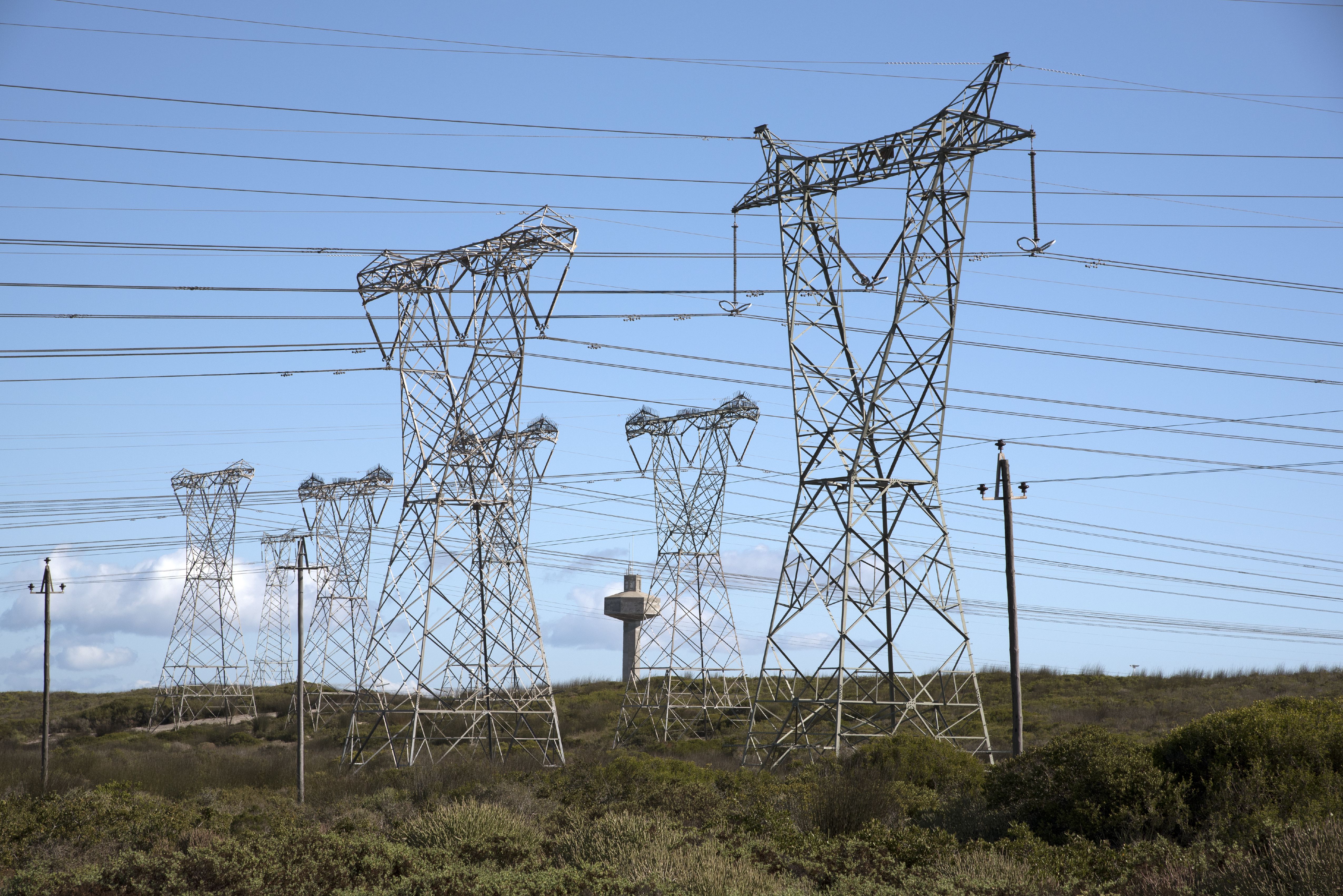 Melkbosstrand North of Cape Town South Africa Power Lines