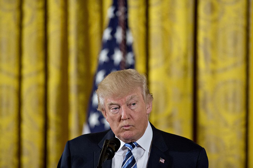 President Trump Attends The White House Senior Staff Swearing In