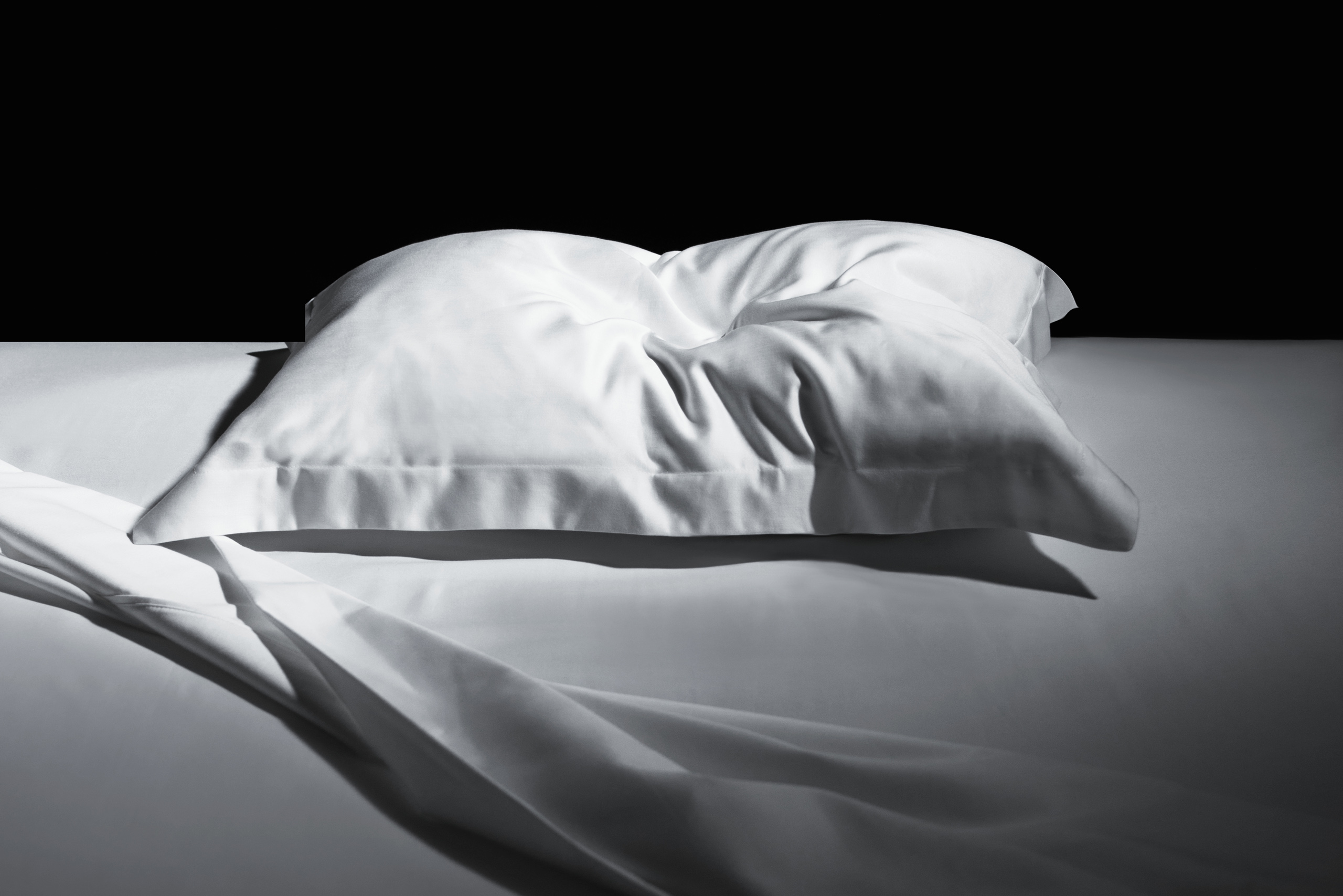 Pillow with head indentation