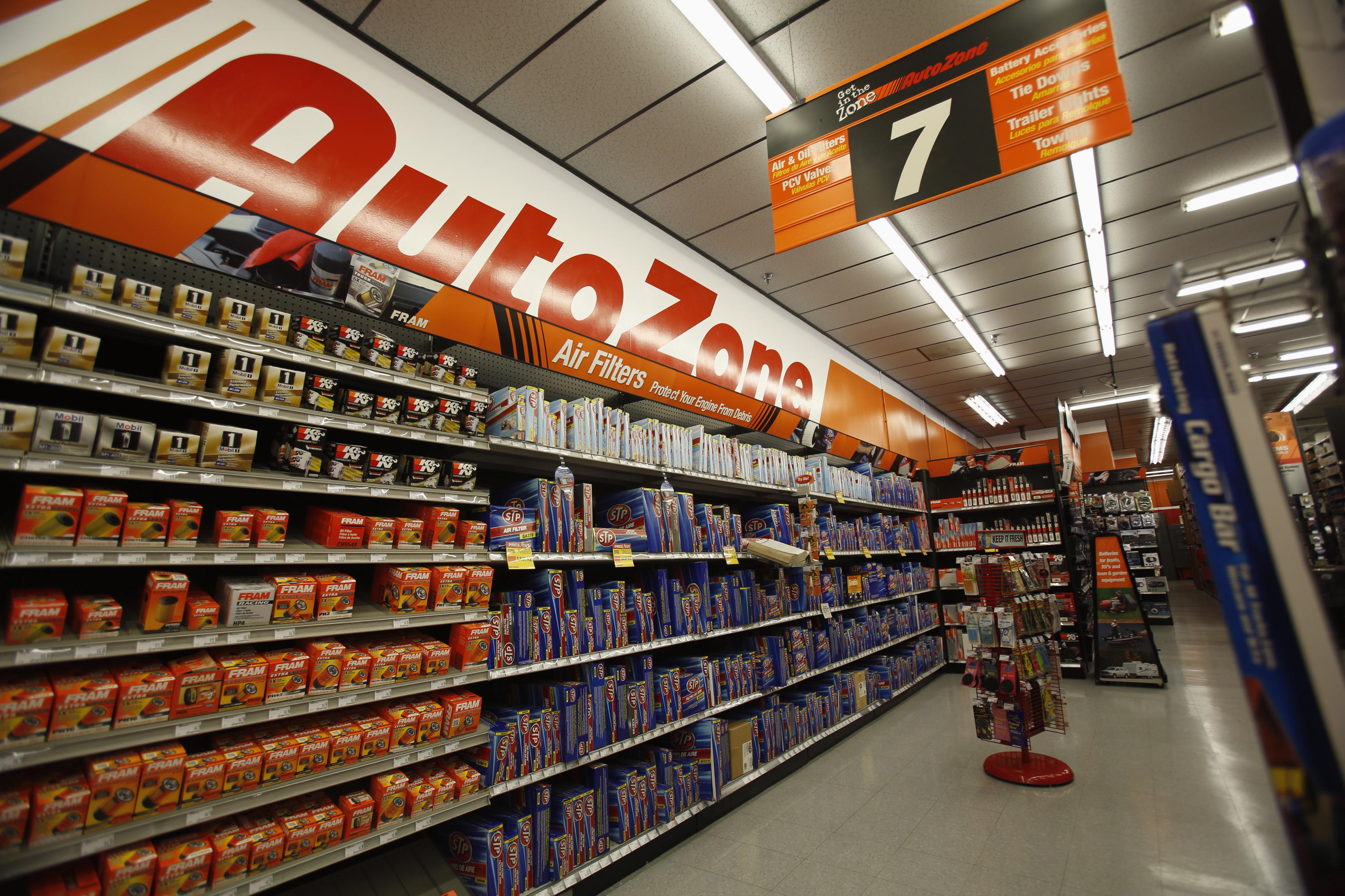 Products are pictured at an AutoZone store in Temple City