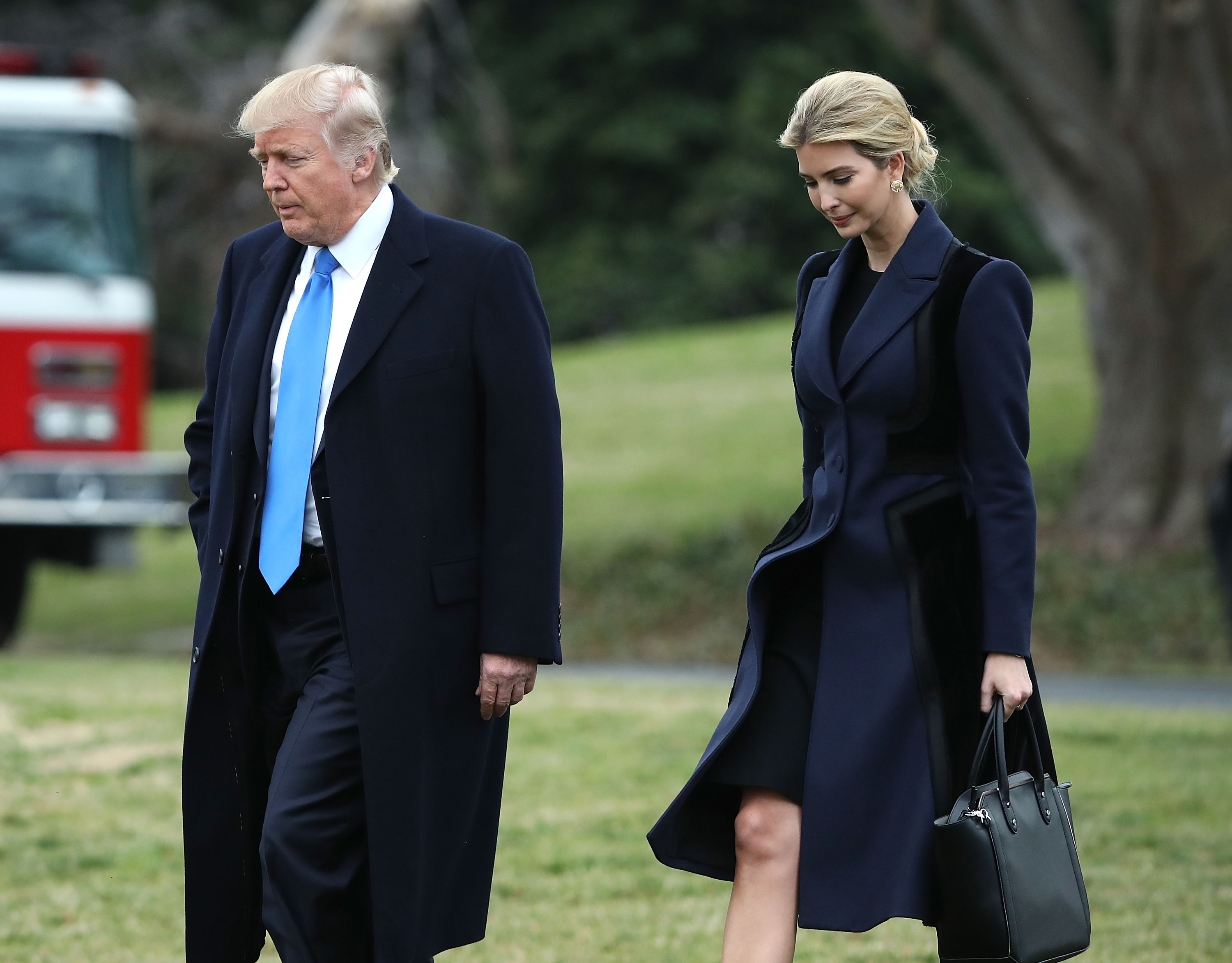 President Trump Departs White House To Honor NAVY Seal Killed in Yemen Raid