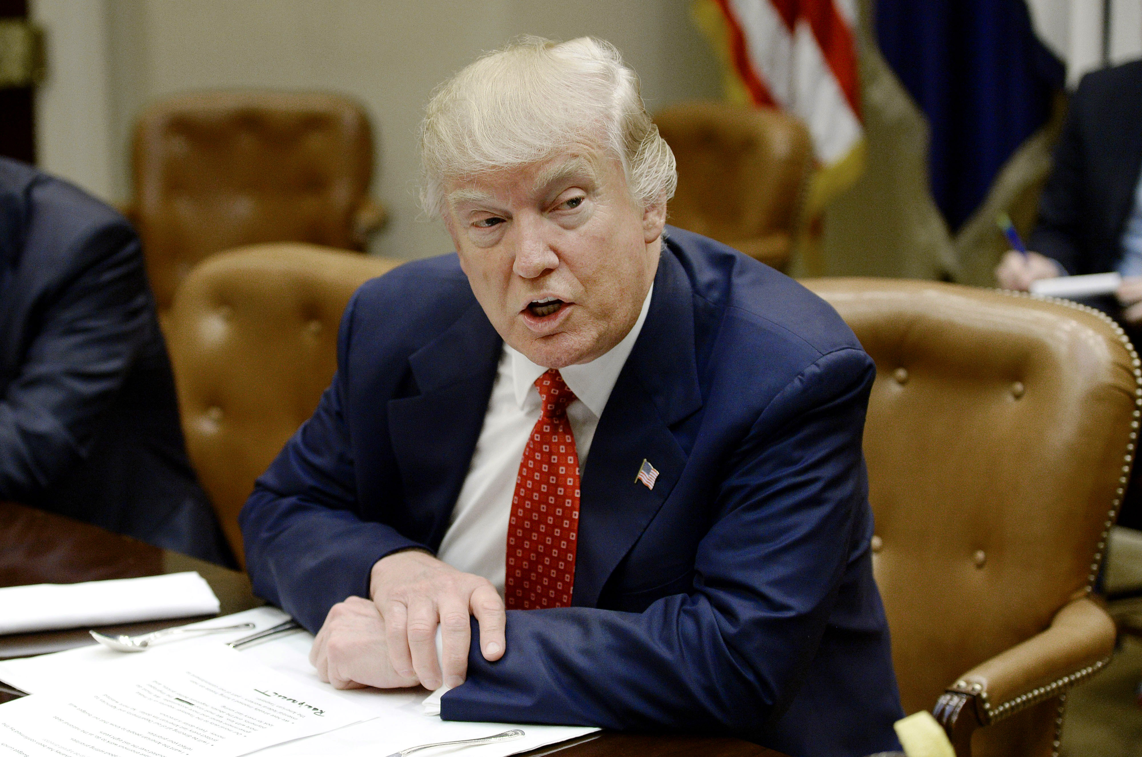 President Donald Trump Meets With Economic Advisors