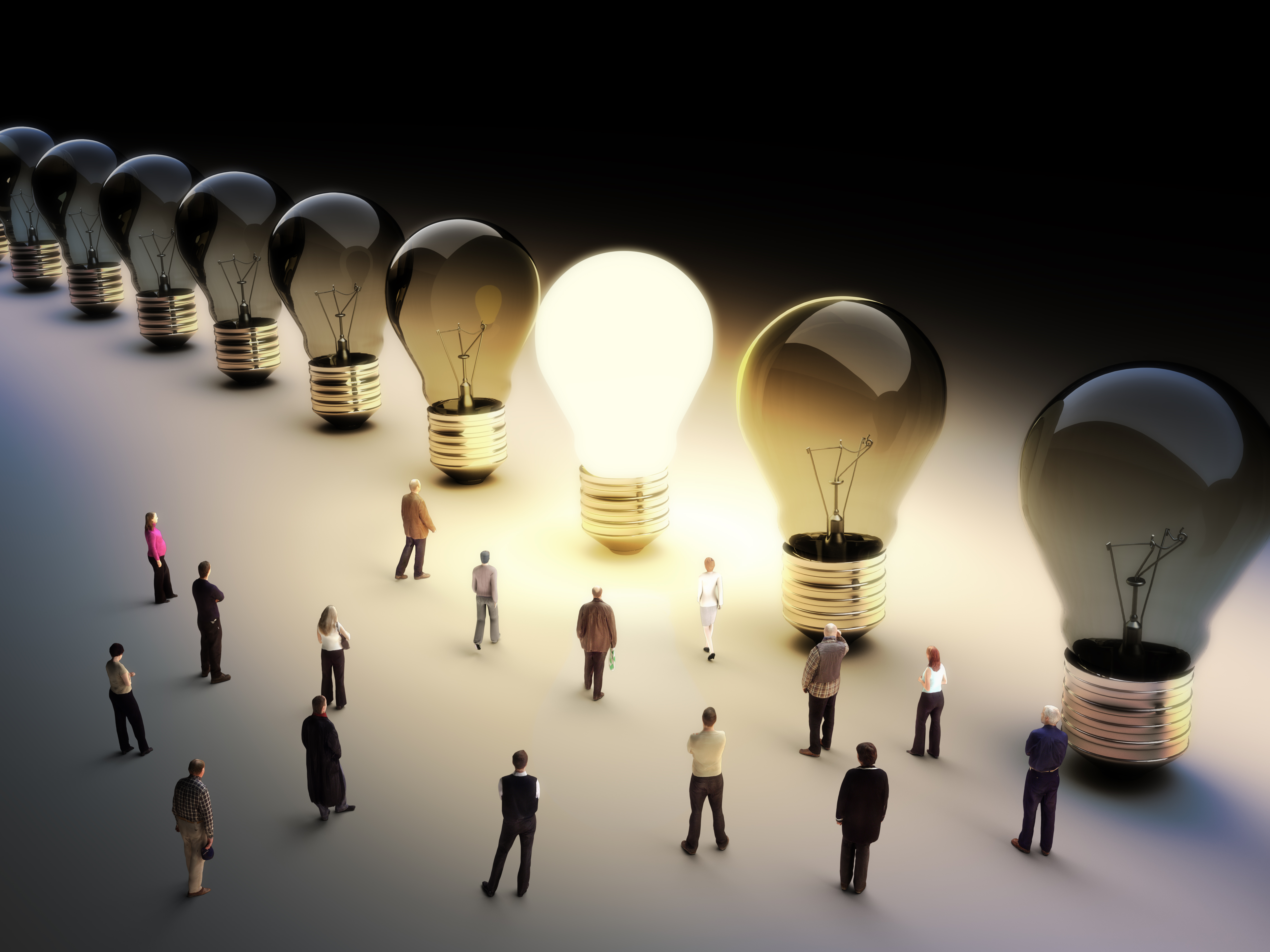 Leading the pack, ingenuity,standing out from the crowd concept.
