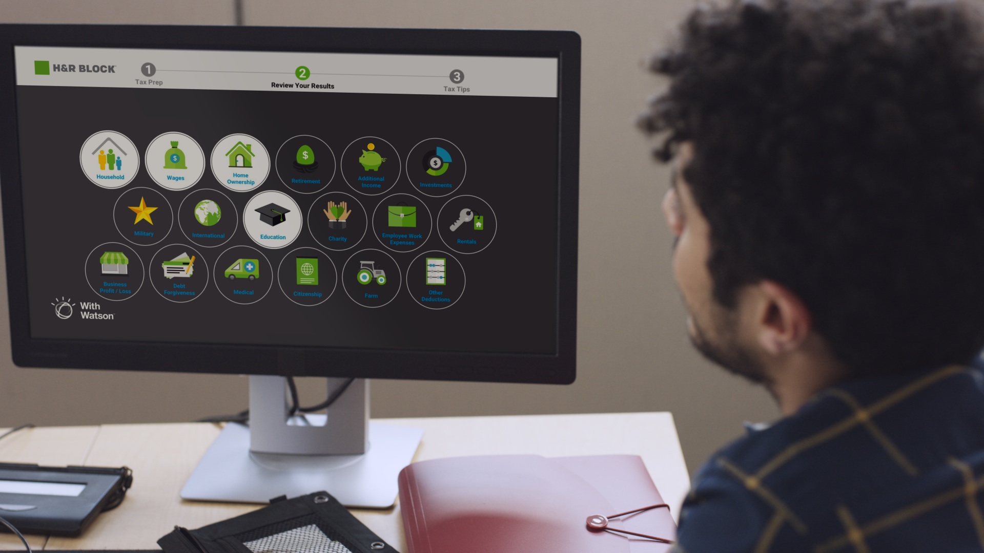 H&R Block and IBM Watson tax screen