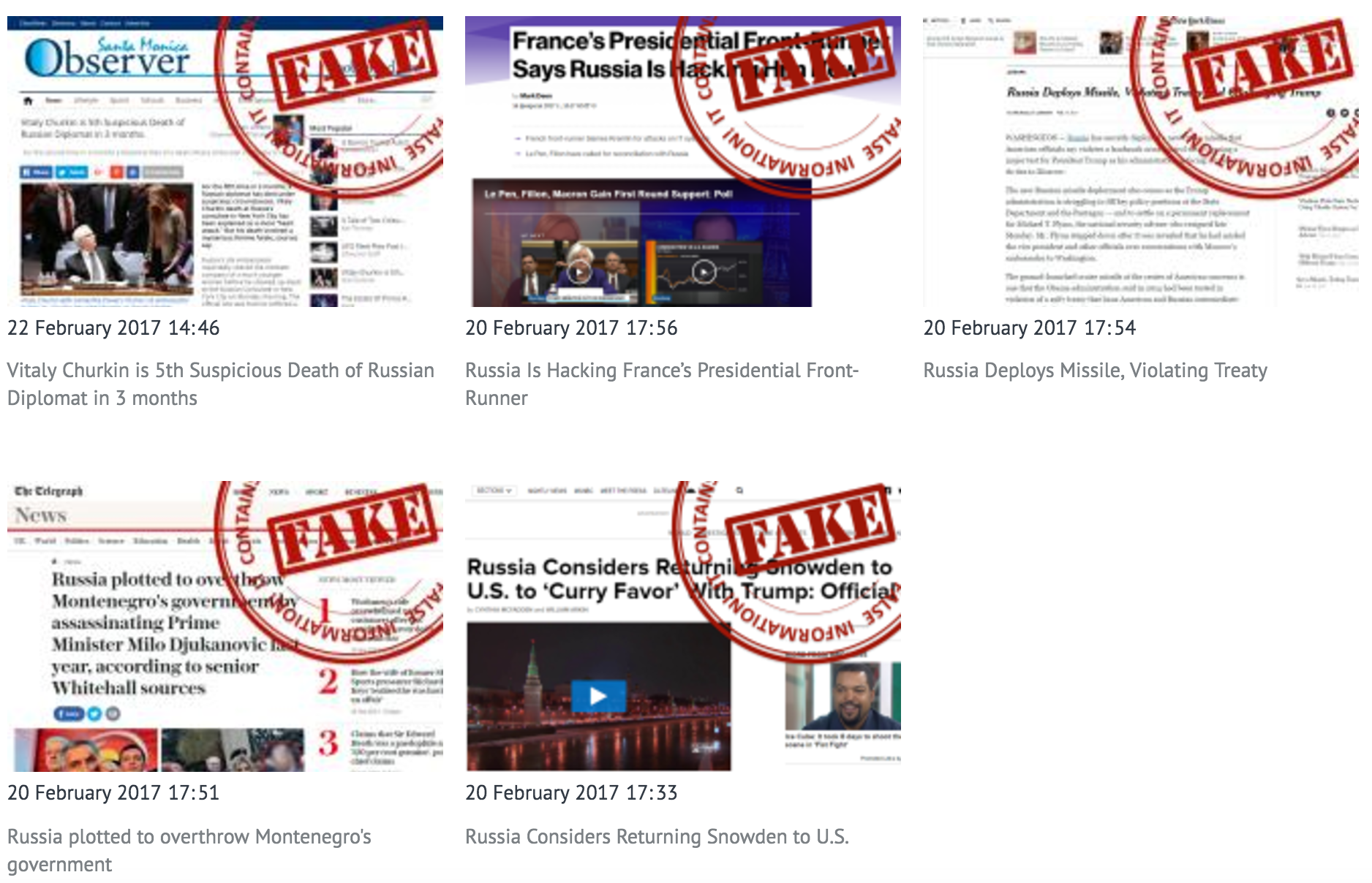 A screenshot from the Russian Foreign Ministry's website