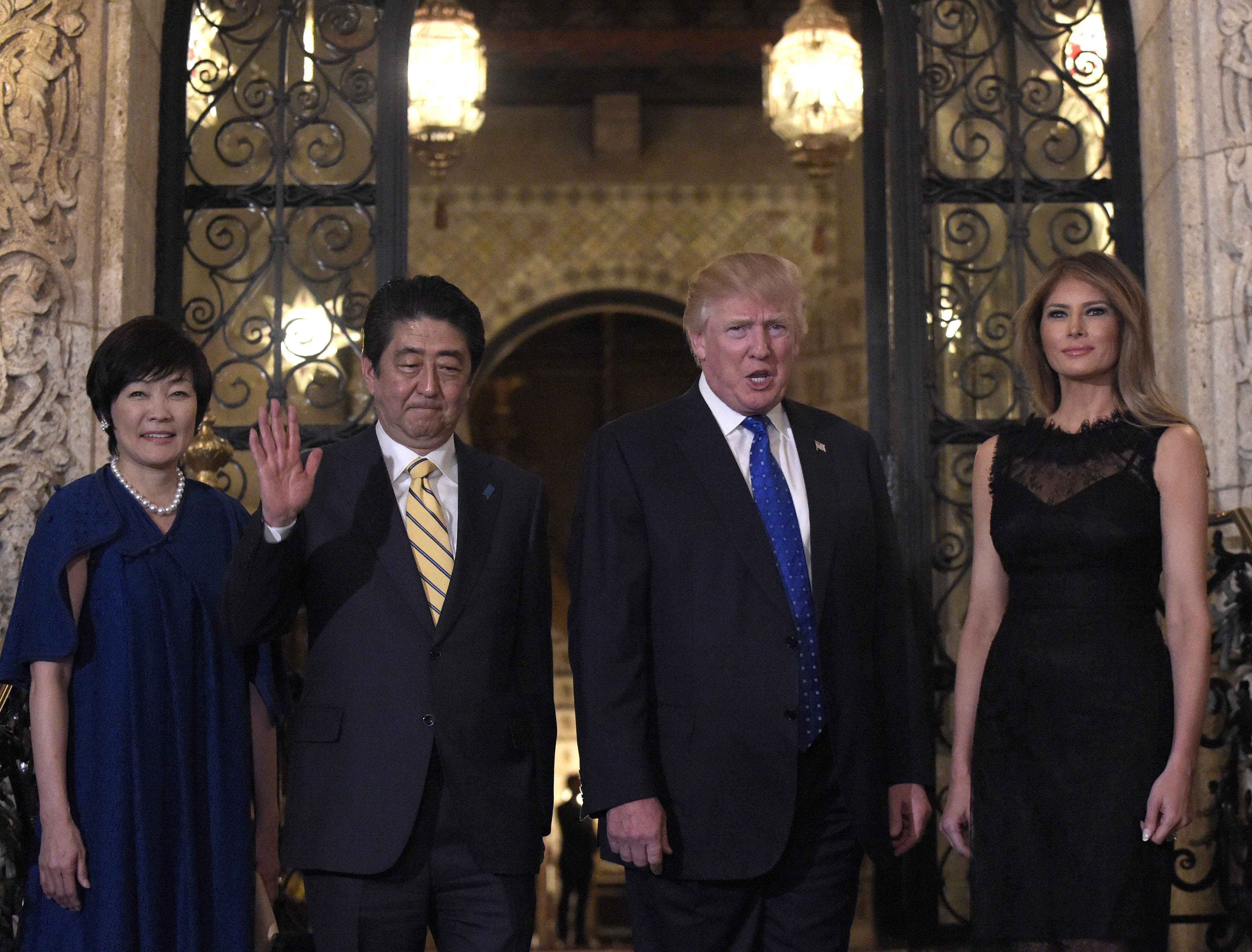 Donald Trump, Melania Trump, Shinzo Abe, Akie Abe