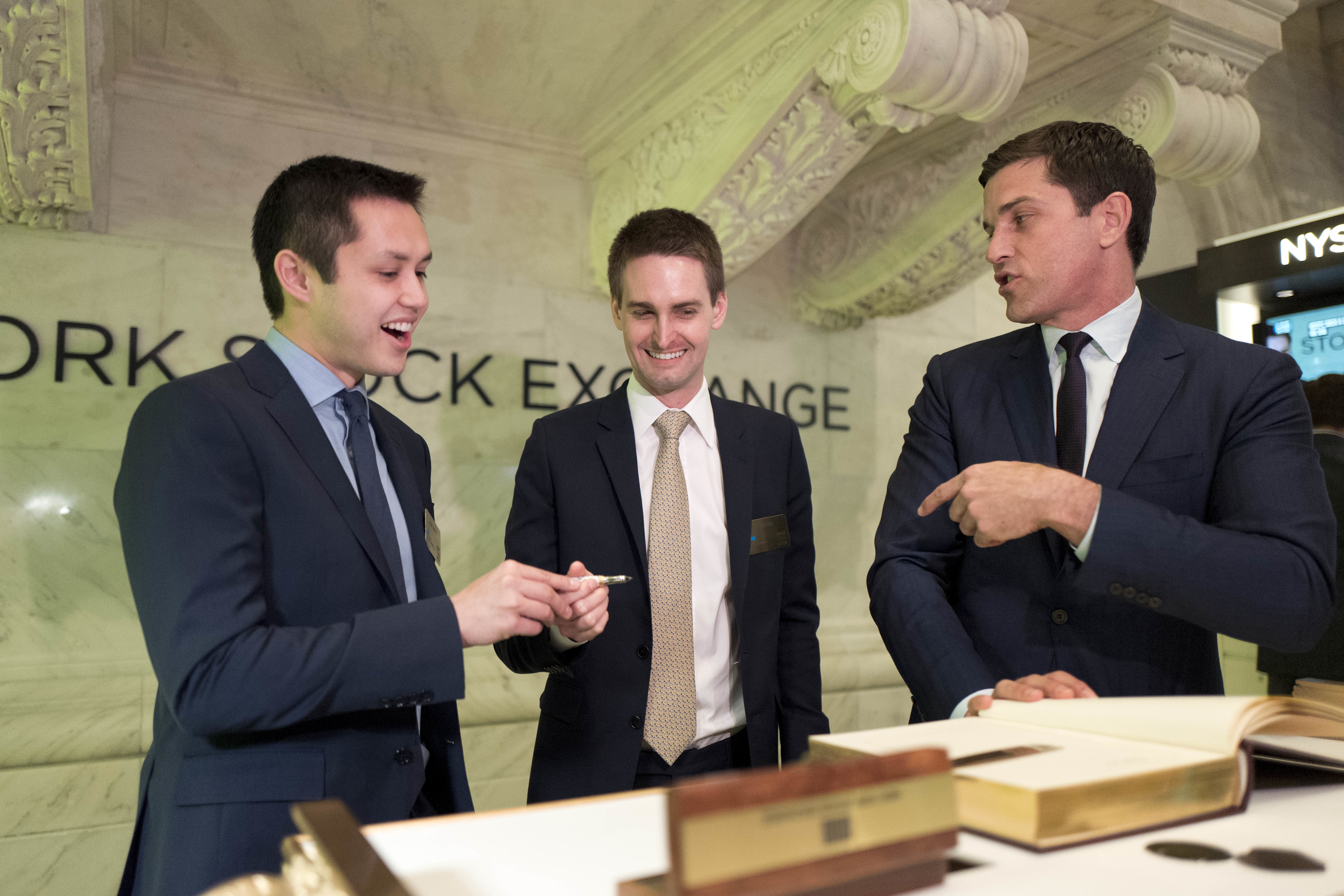 Evan Spiegel, Bobby Murphy, Thomas Farley