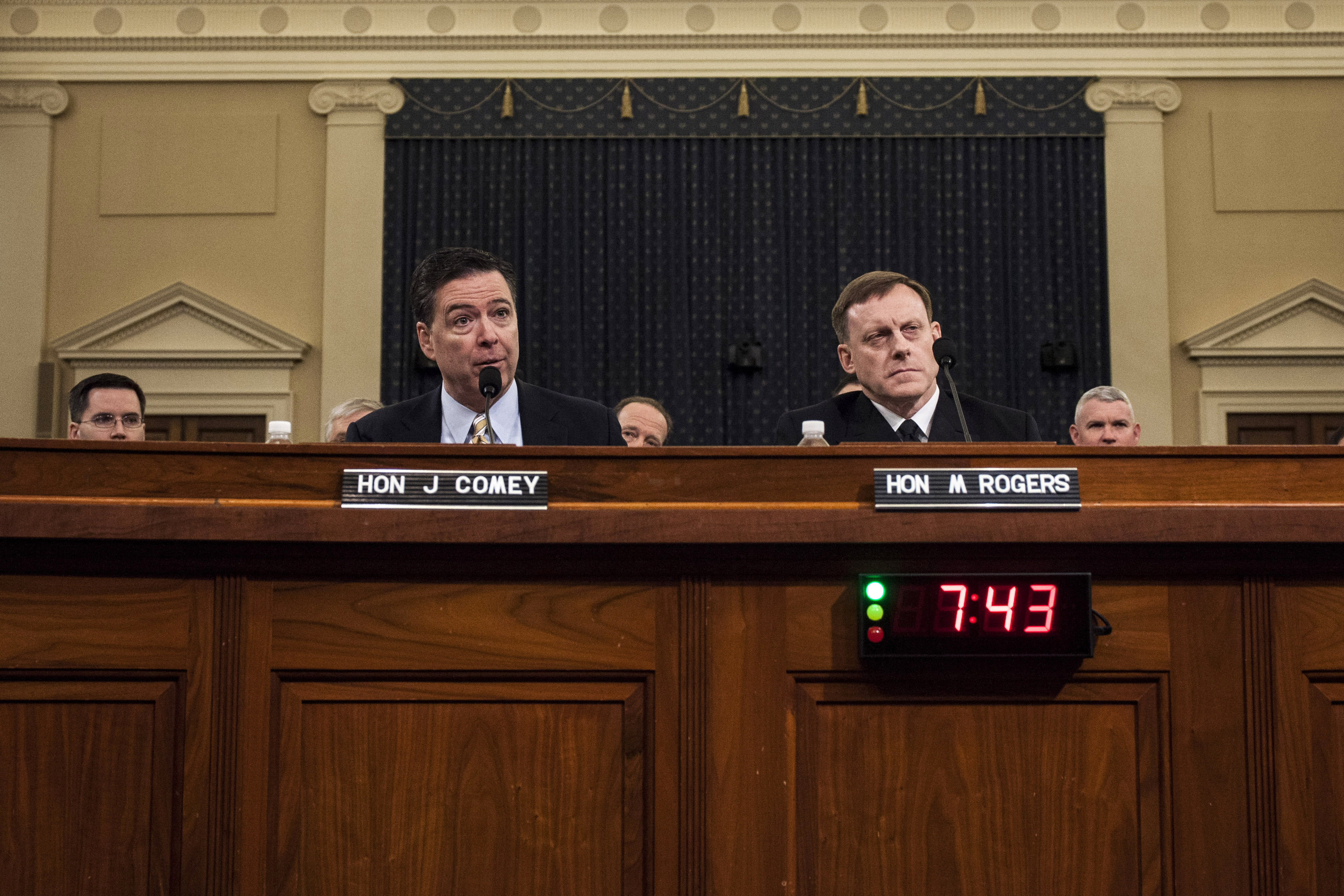 FBI Director Comey Testifies At Hearing On Alleged Russian Election Meddling