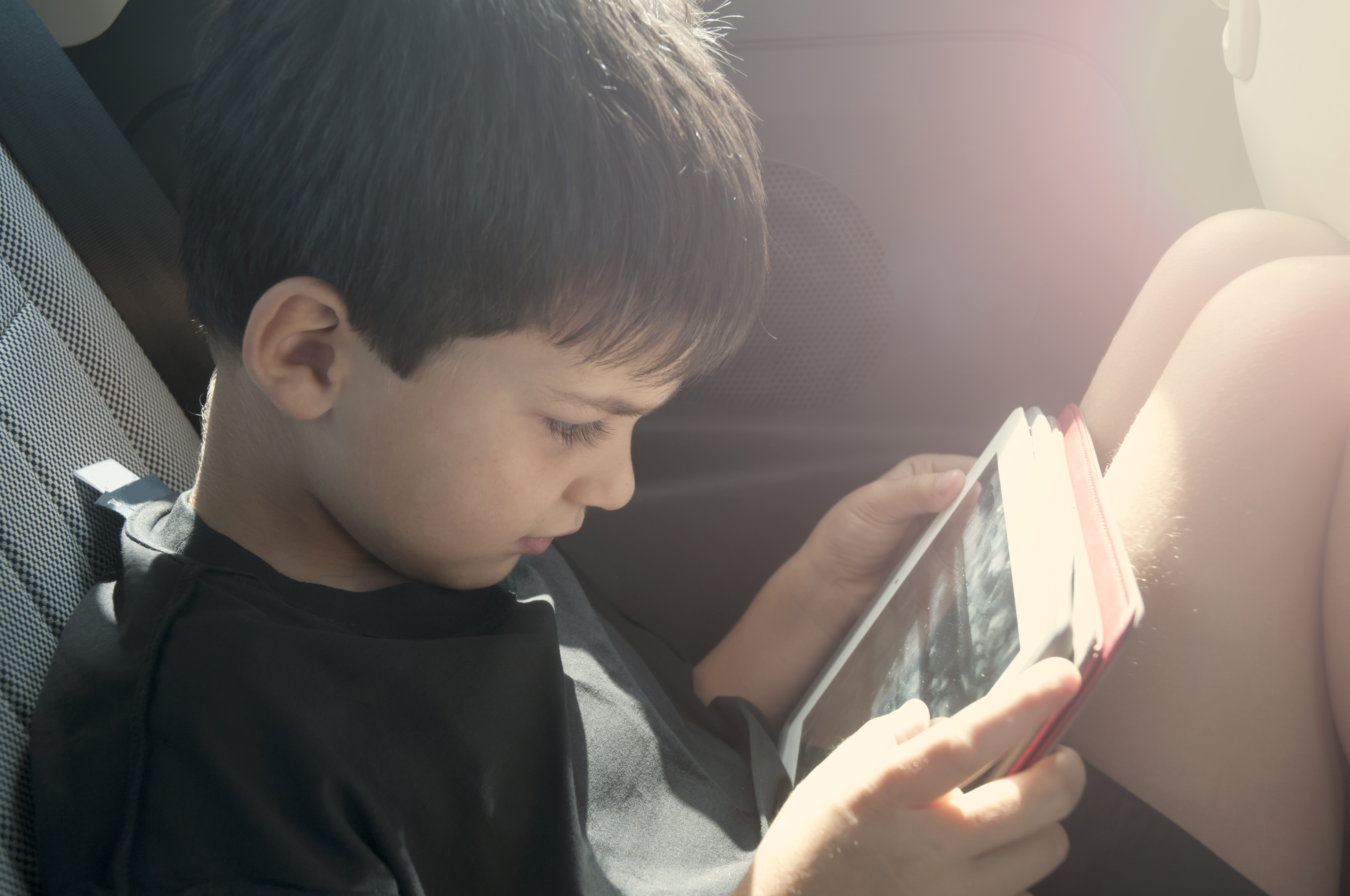boy with digital tablet