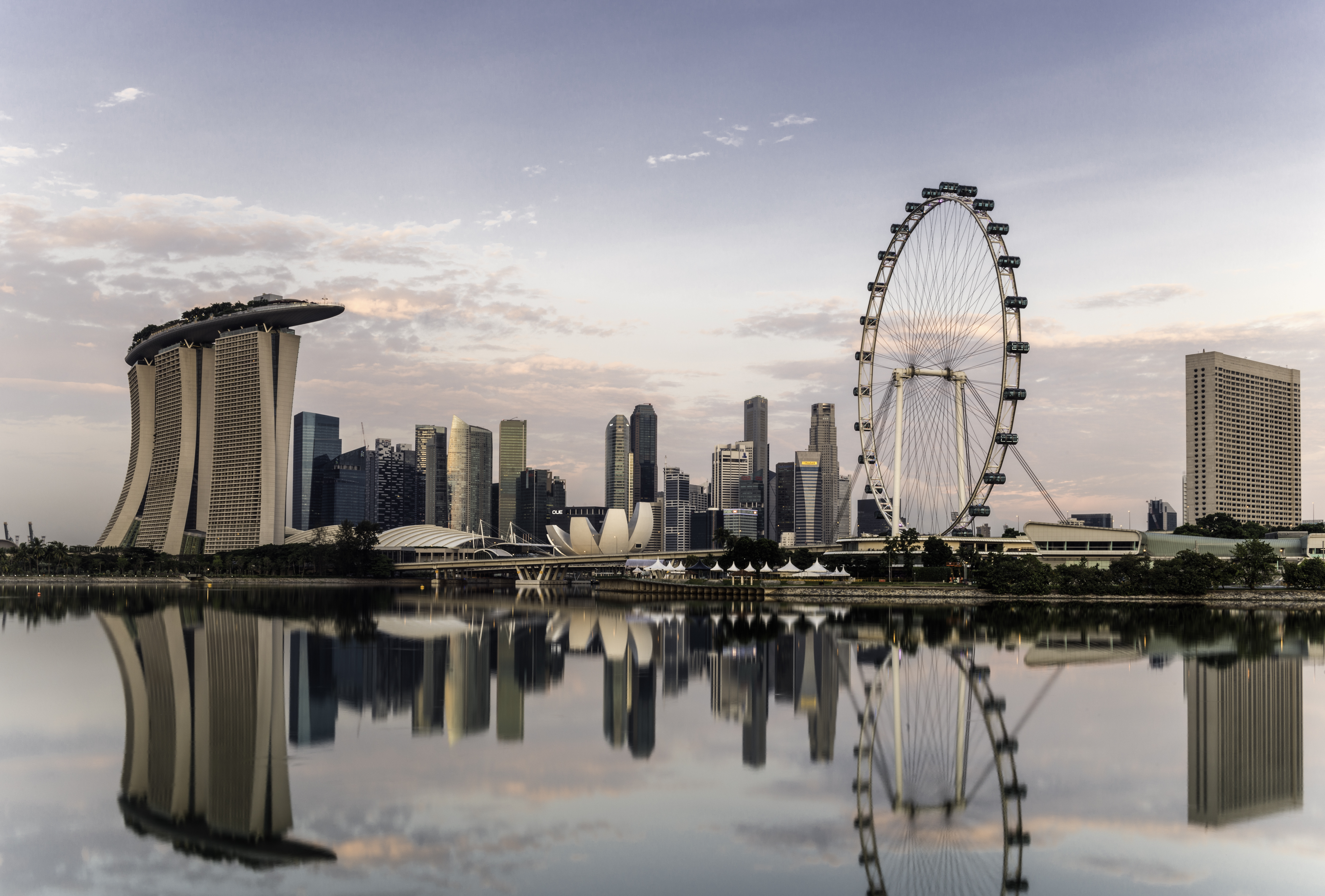 Singapore skyline at dawn