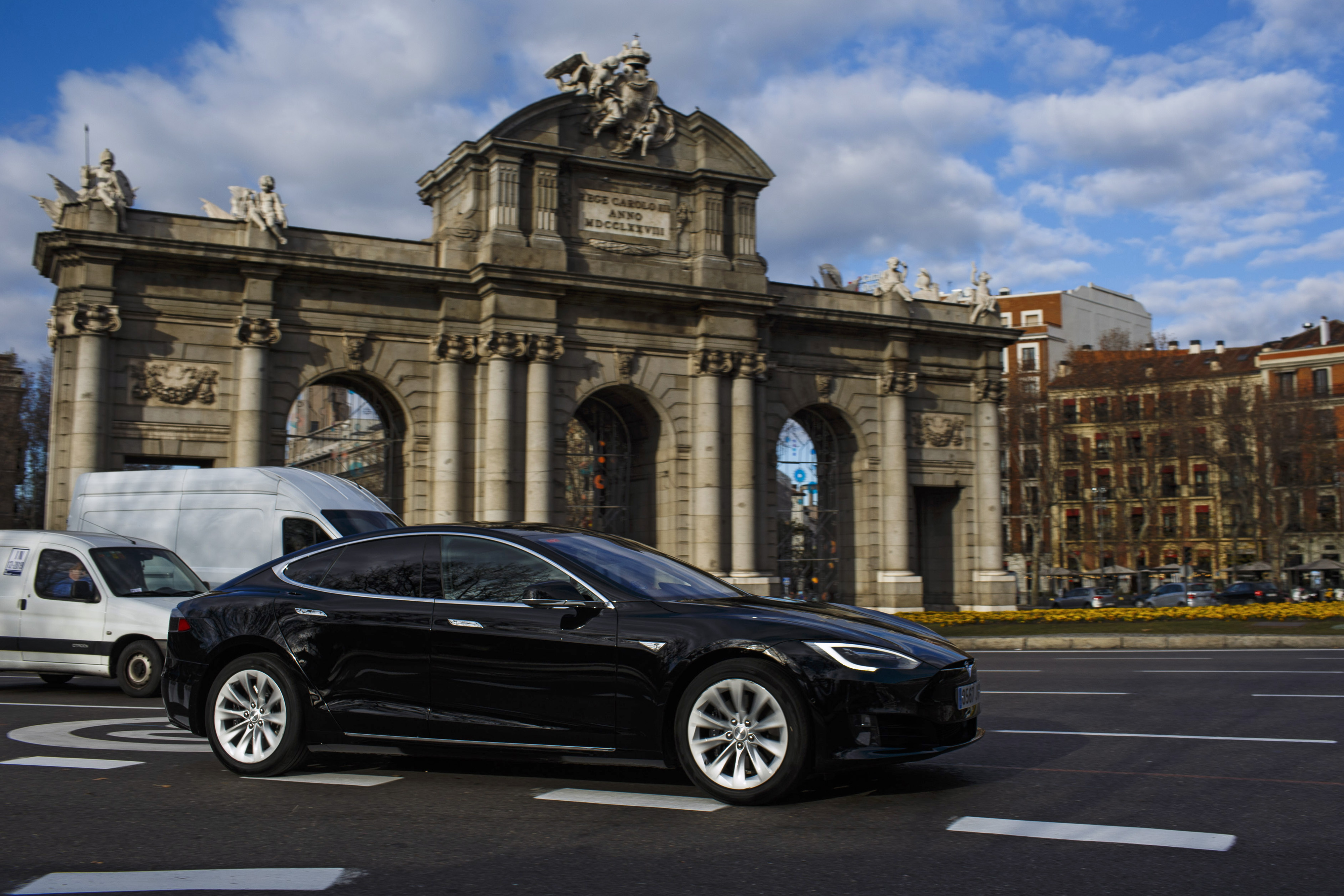 Uber Technologies Inc. Electric Car Taxi Service In Madrid