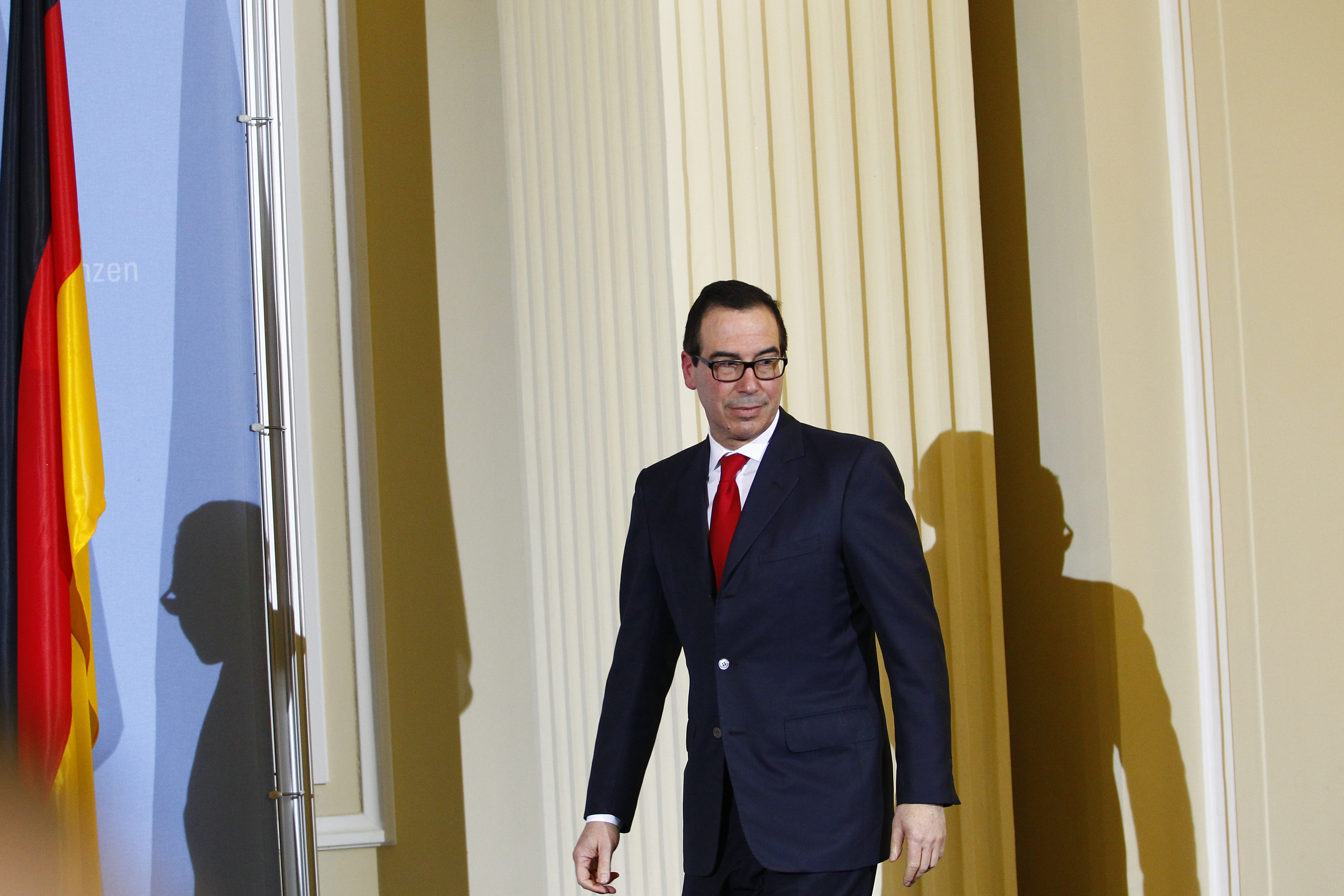 German Finance Minister Schaeuble Meets New U.S. Treasury Secretary Mnuchin