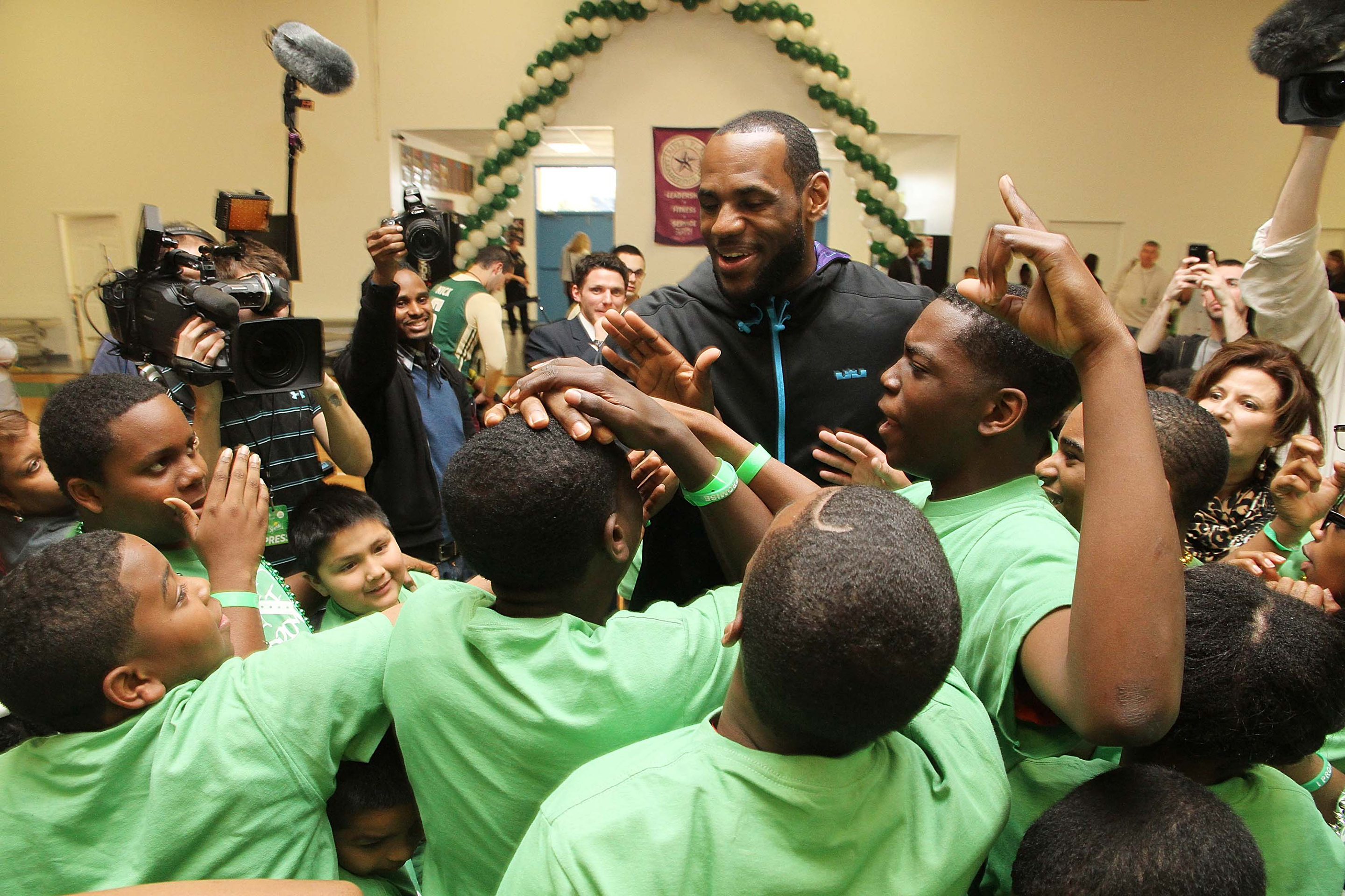 LeBron Jamesand Sprite Unveil Refurbished Gym at Boys & Girls Club in New Orleans