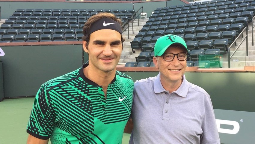 Roger Federer and Bill Gates