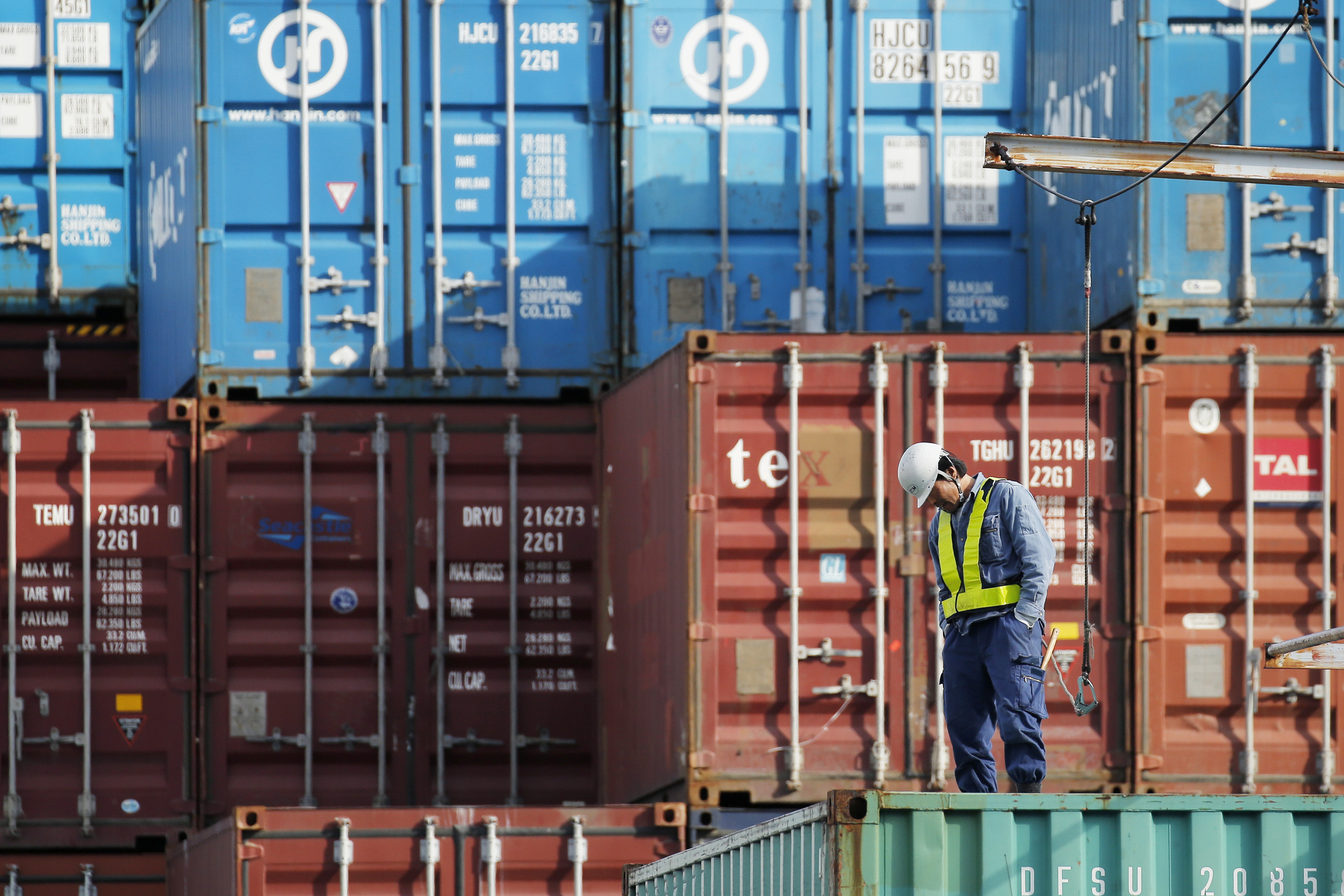 Images Of Container Terminal Ahead Of The Release Of Japan Trade Figures