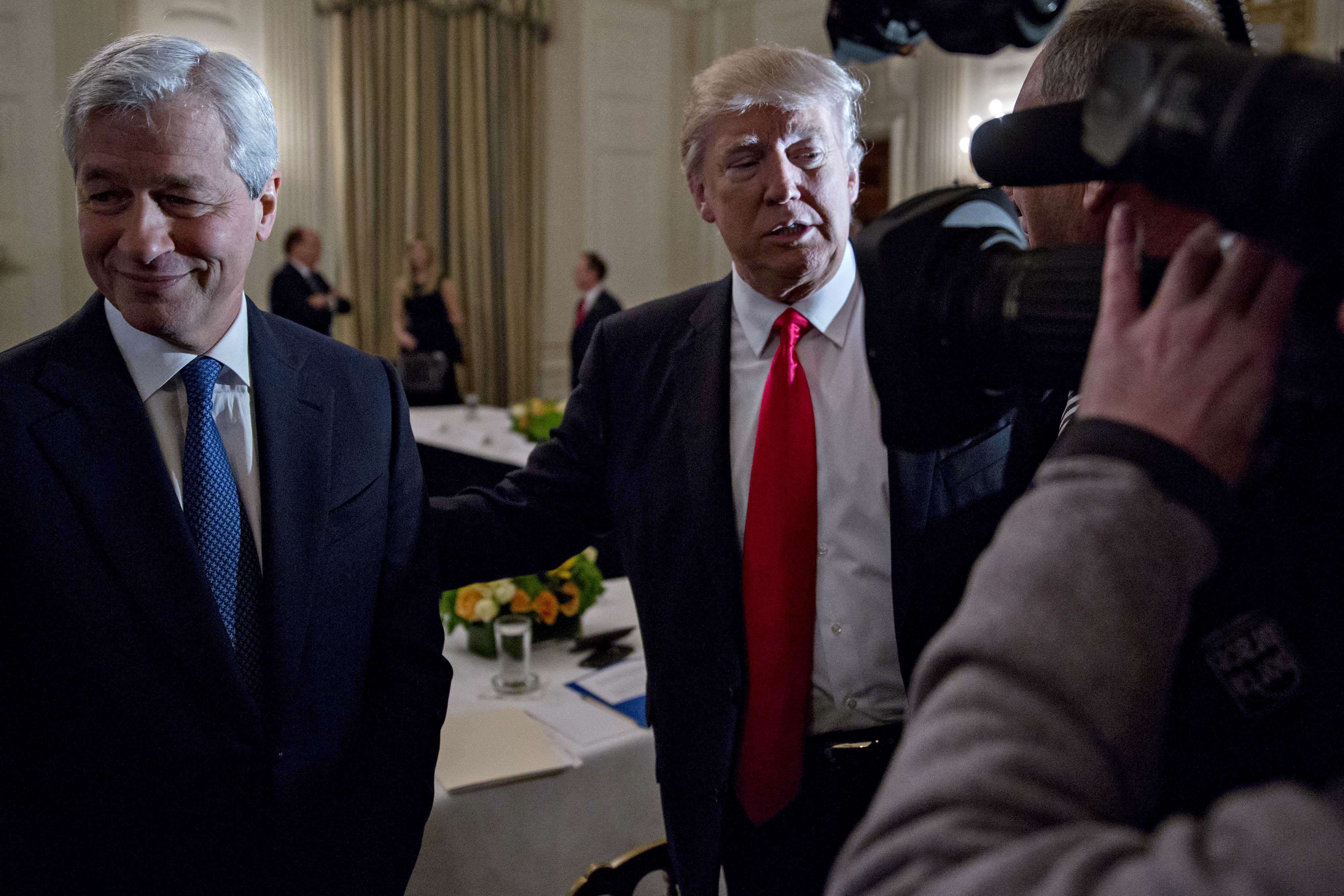 President Trump Participates In Strategic And Policy Forum At The White House