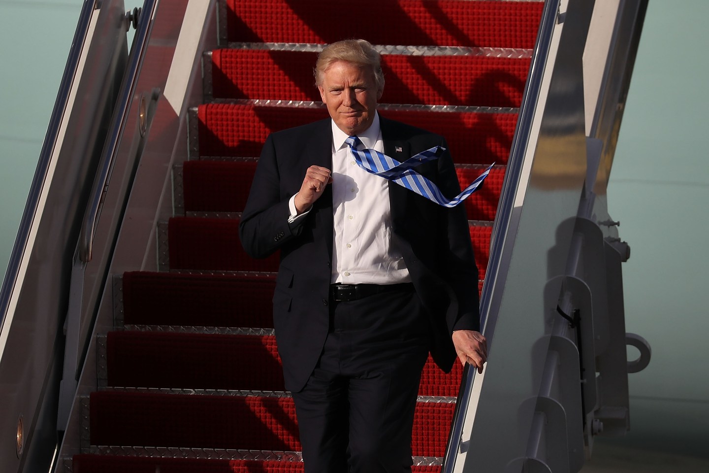 Donald Trump Arrives In West Palm Beach For Weekend At Mar-A-Lago Estate