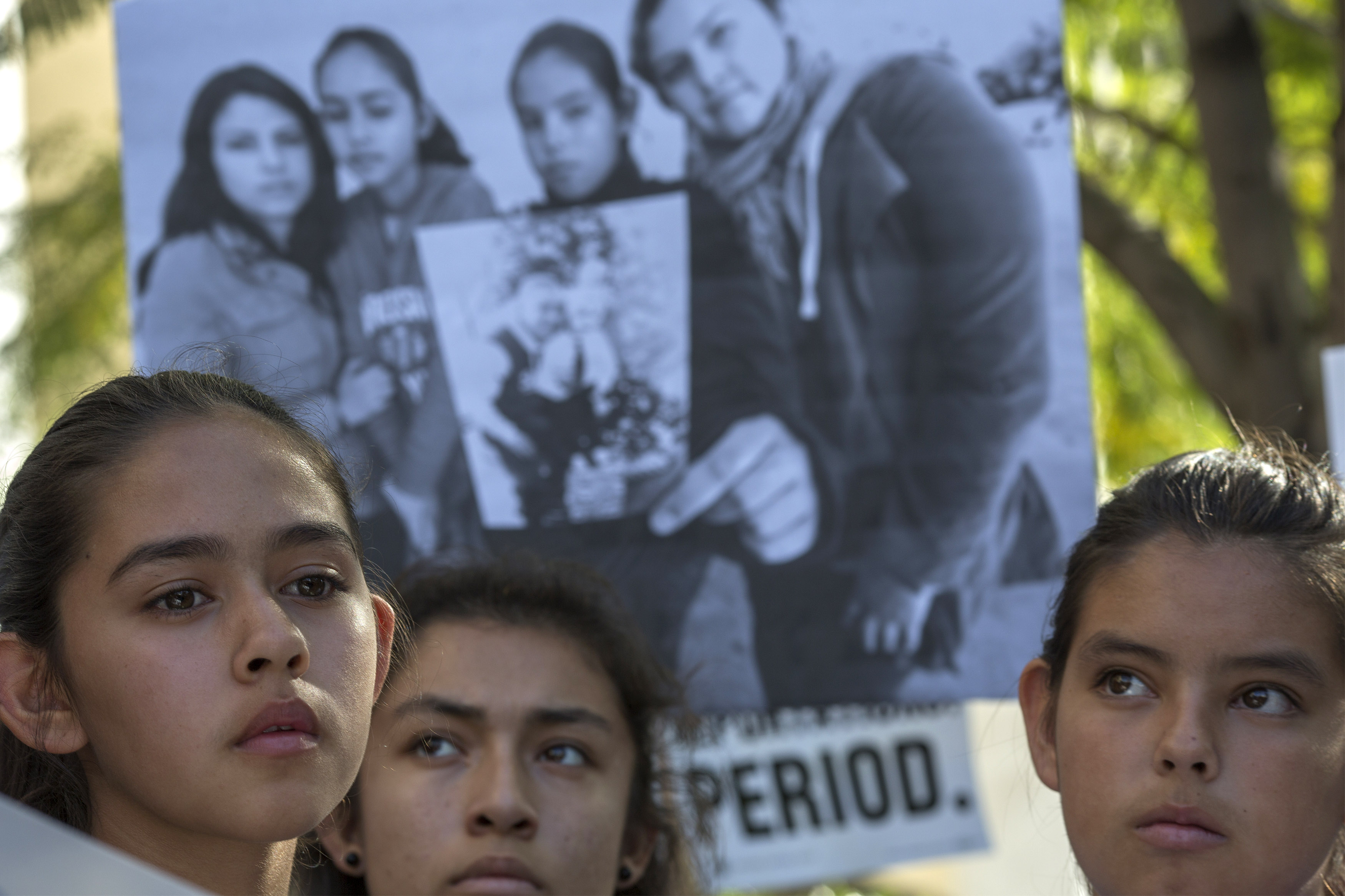 Immigration Activists Rally In Support Of Immigrant Father Arrested After Dropping Daughter At School