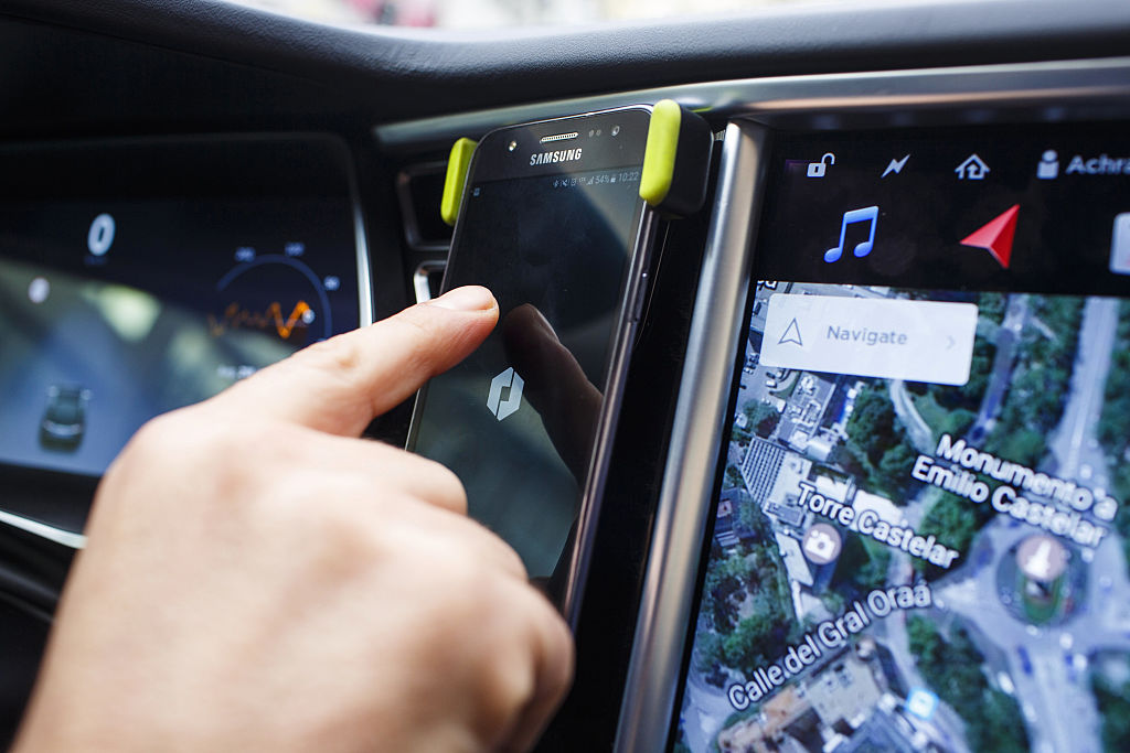 Uber Technologies Inc. Electric Car Taxi Service In Madrid