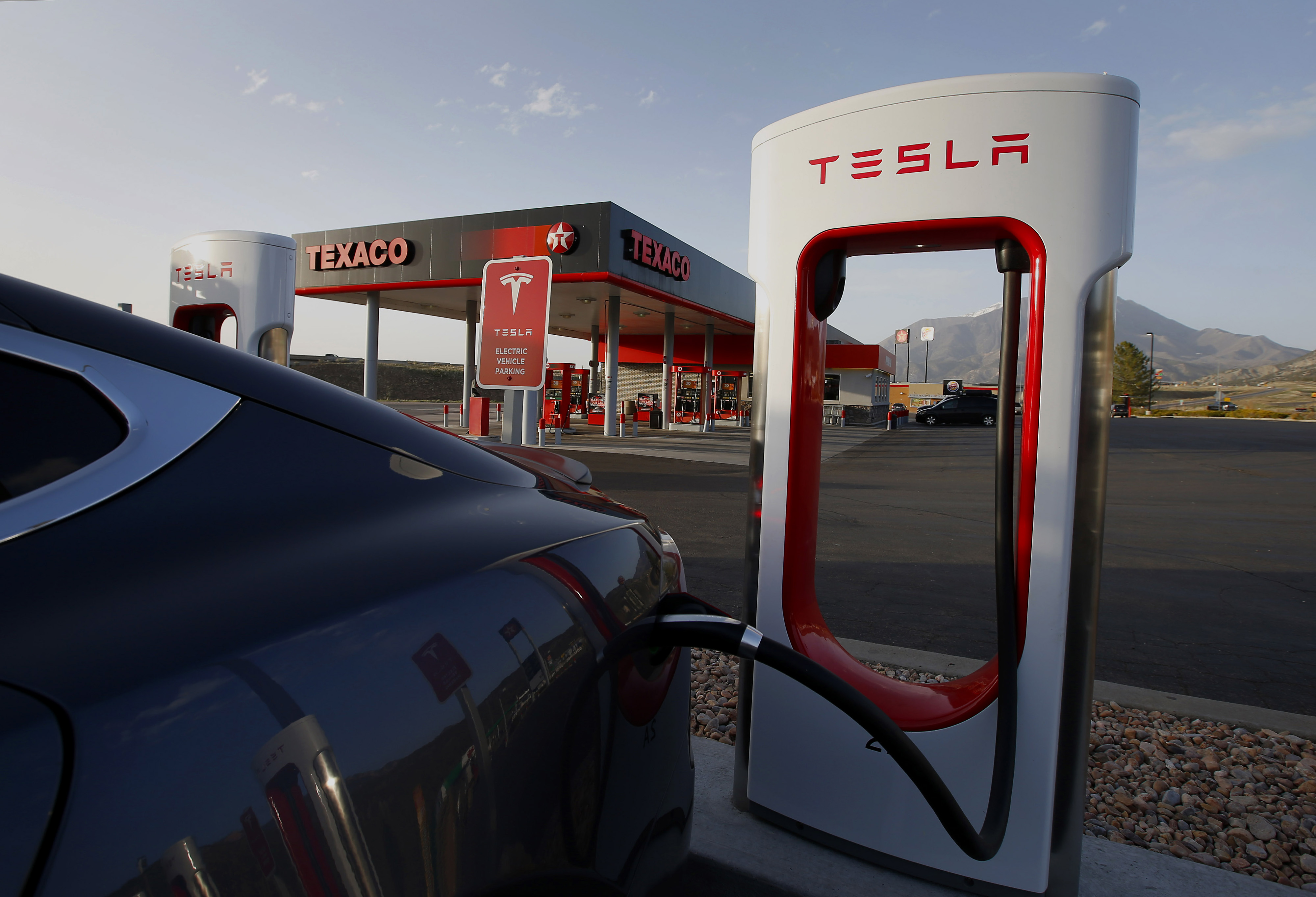 A Tesla Motors Inc. Charging Station Ahead Of Earnings Figures