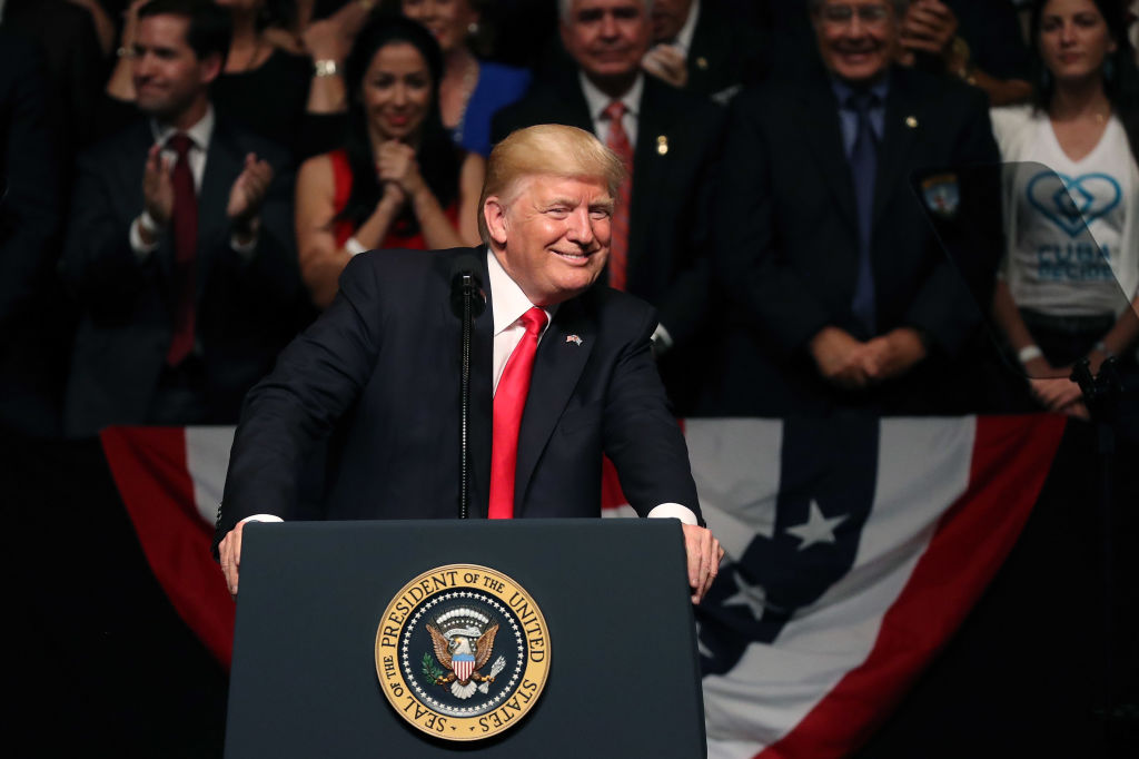 President Trump Delivers Remarks On US-Cuba Relations In Miami