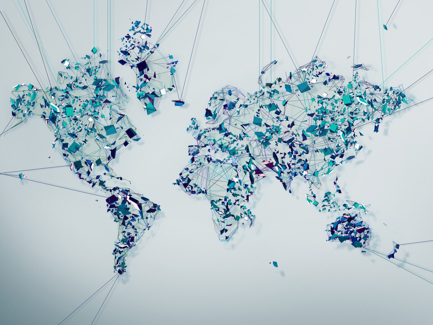 World Map Lines