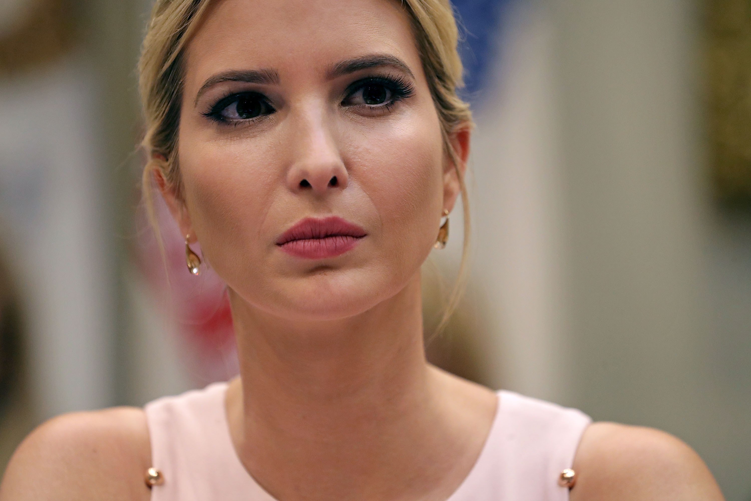 Assistant to the President and Donlad Trump's daughter Ivanka Trump hosts a listening session with military spouses in the Rooselvelt Room at the White House August 2, 2017 in Washington, DC.