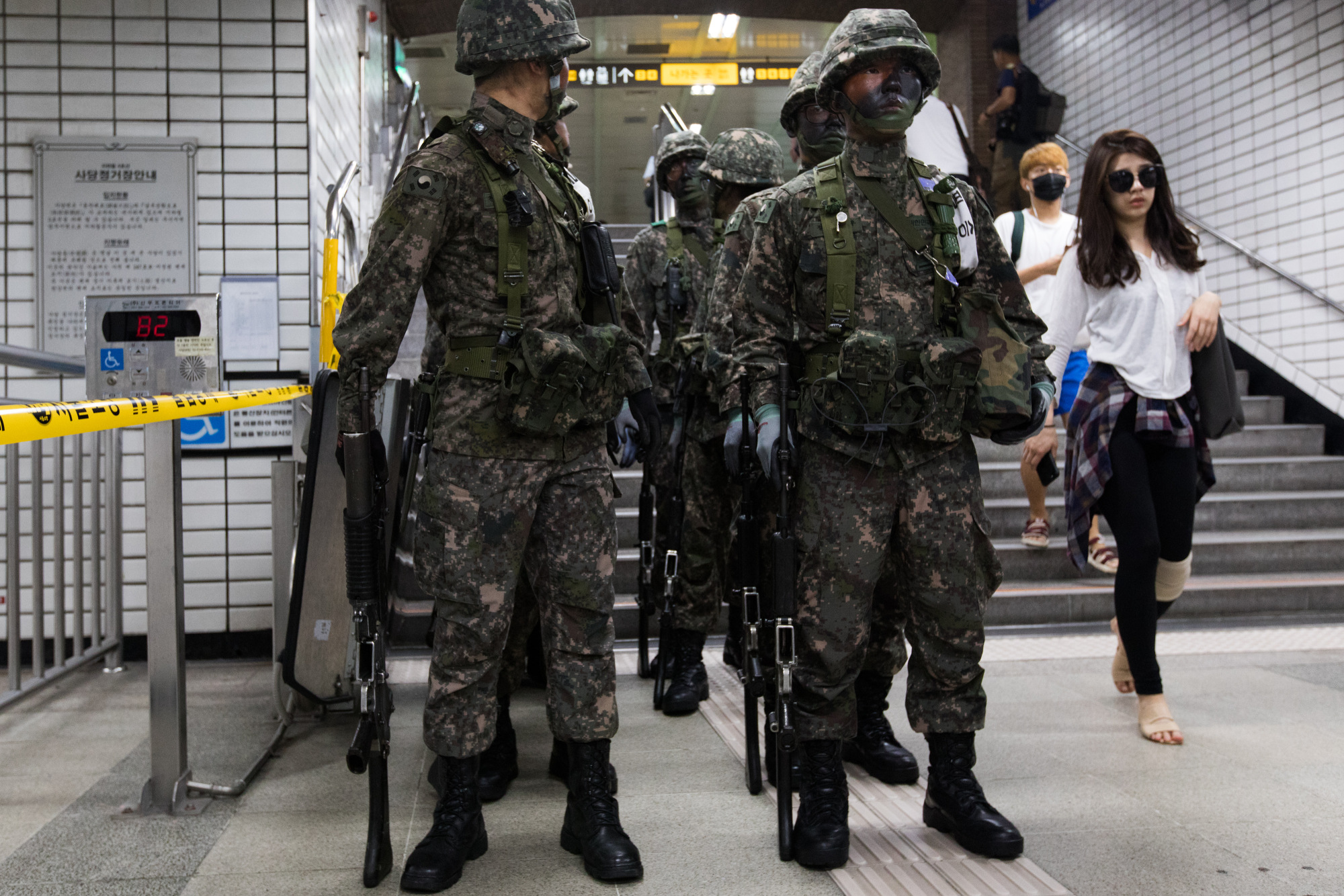 Anti-Terror Drill At A Subway Station On The Sidelines of Ulchi Freedom Guardian Millitary Exercises