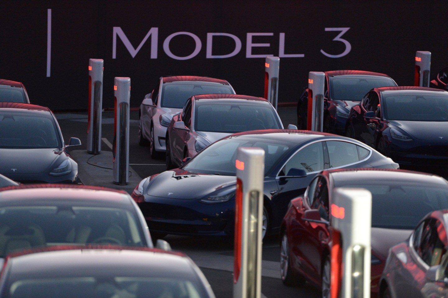 Vorstellung des Tesla-Fahrzeugs Model 3